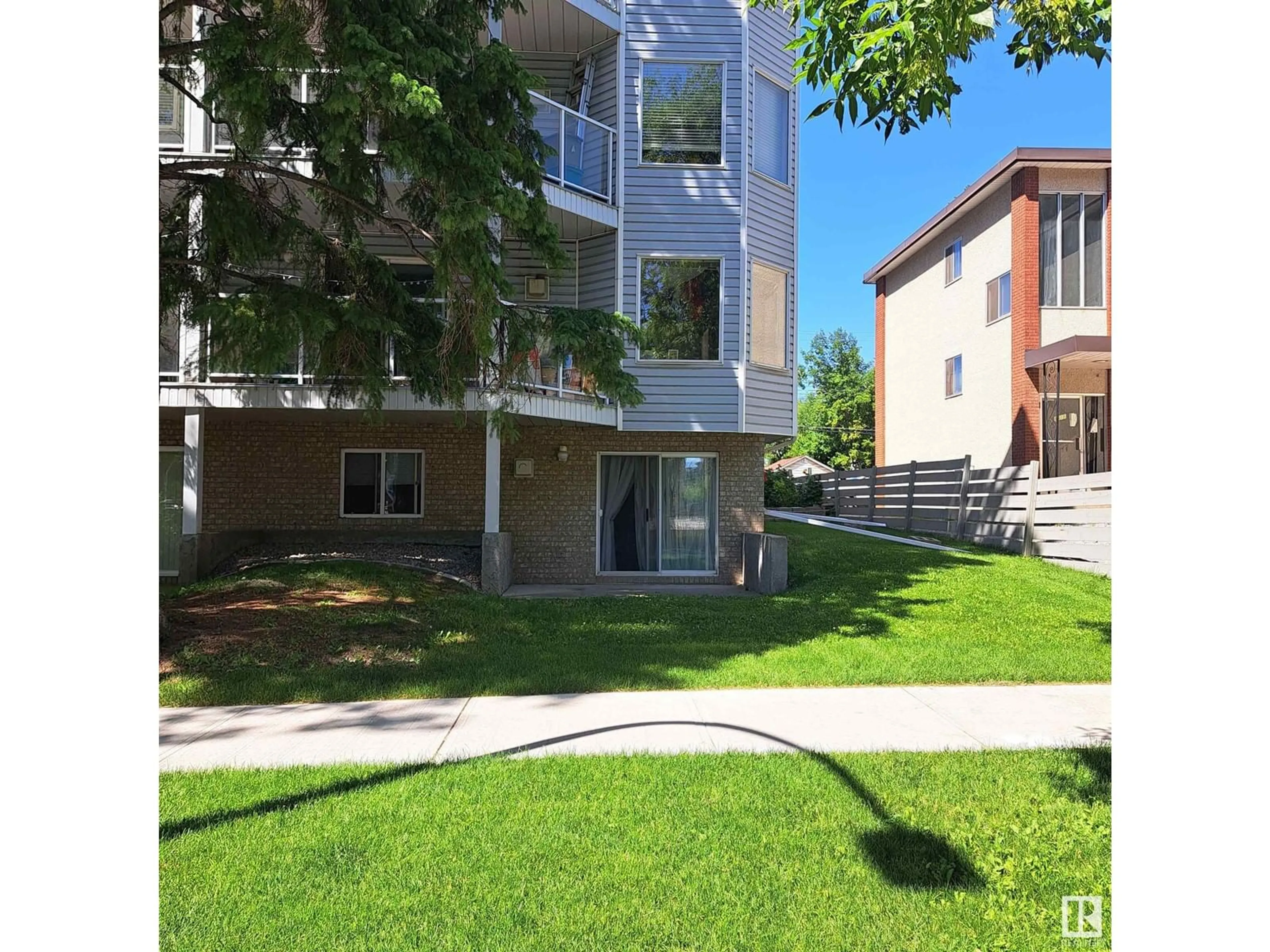 A pic from exterior of the house or condo, the street view for #103 10810 86 AV NW, Edmonton Alberta T6E2N2