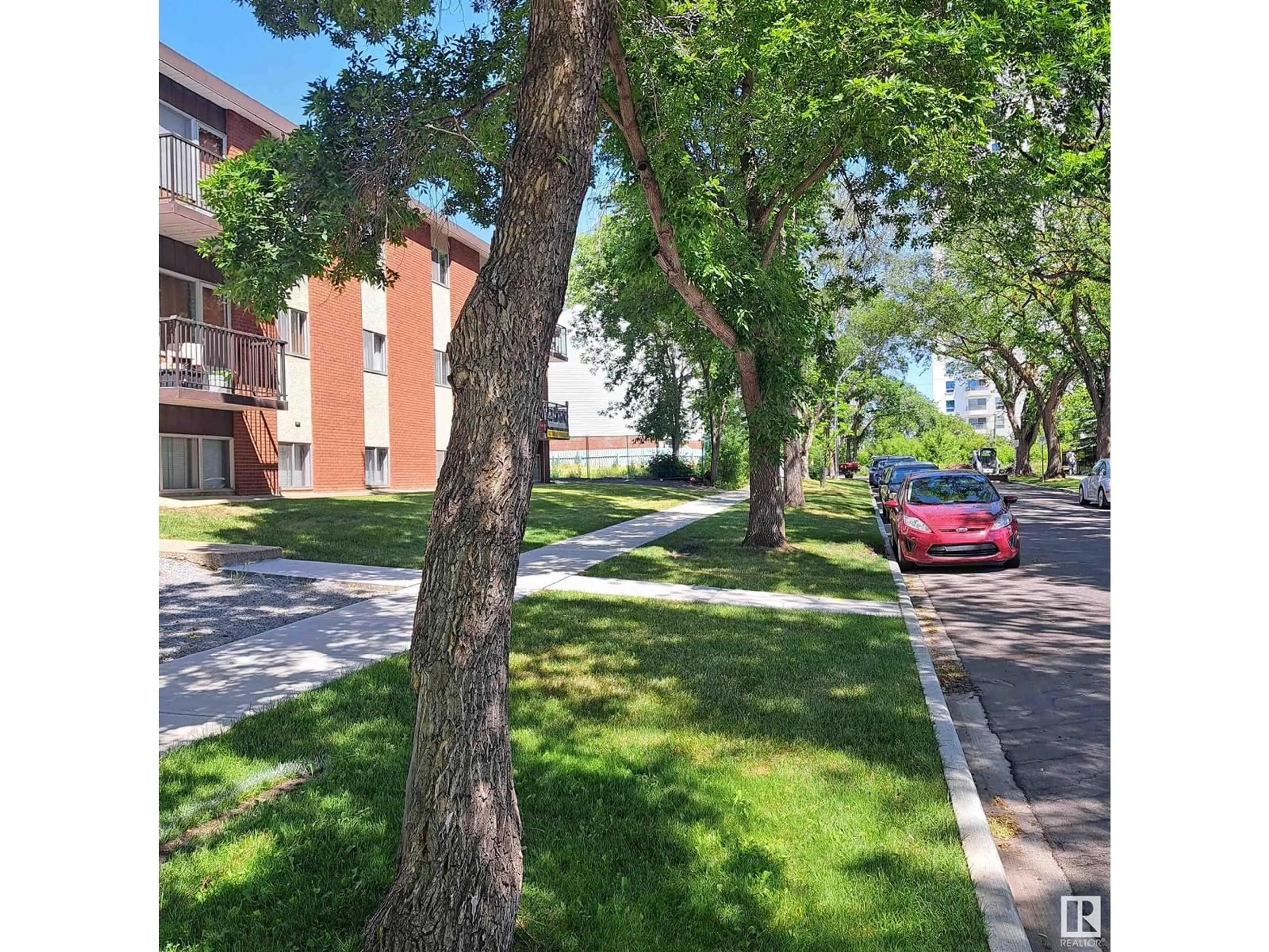 A pic from exterior of the house or condo, the street view for #103 10810 86 AV NW, Edmonton Alberta T6E2N2