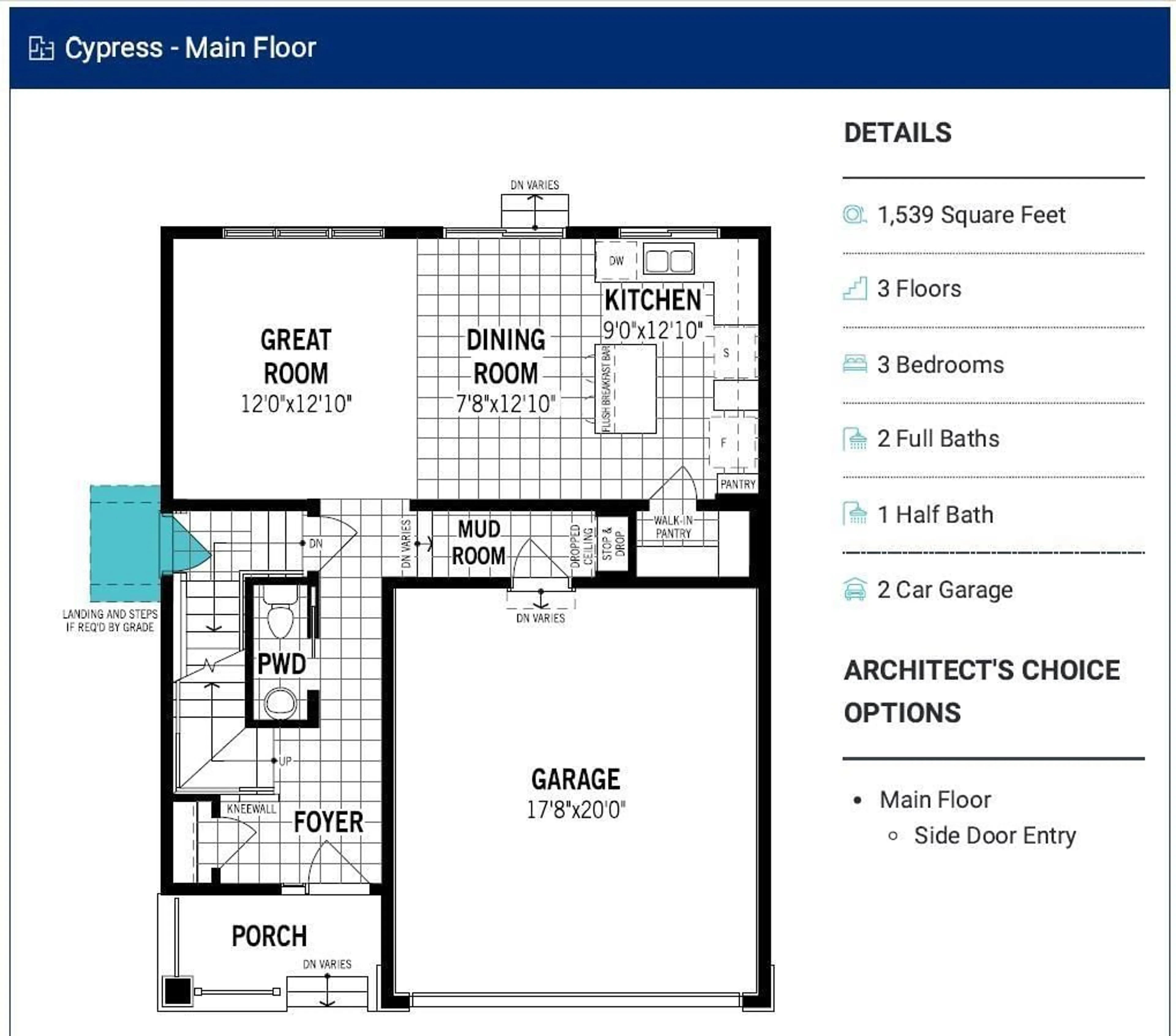 Floor plan for 1063 Stoneside RD, Sherwood Park Alberta T8H3A1