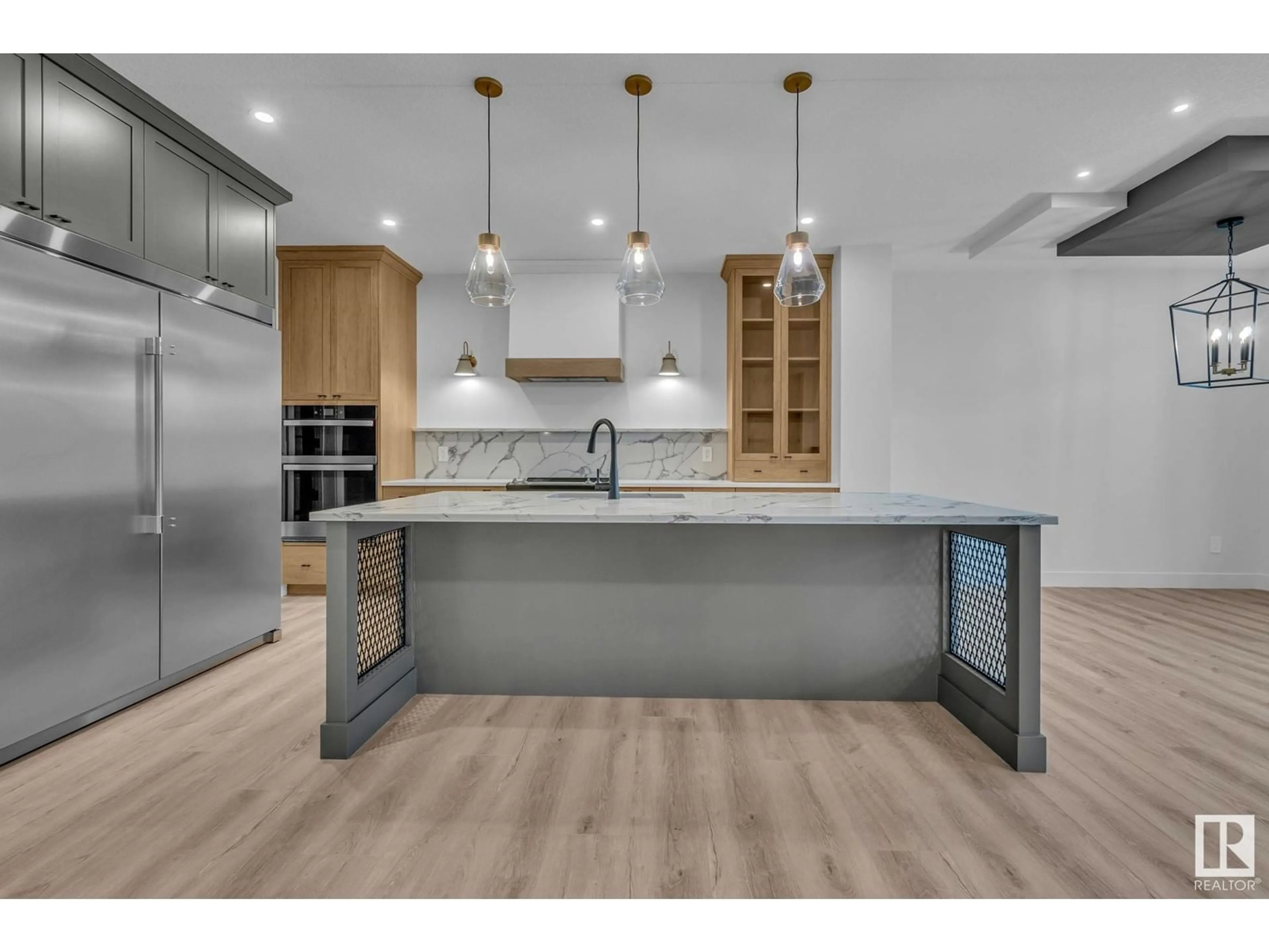 Contemporary kitchen, wood floors, mountain for 1372 155 ST SW, Edmonton Alberta T6W5J5