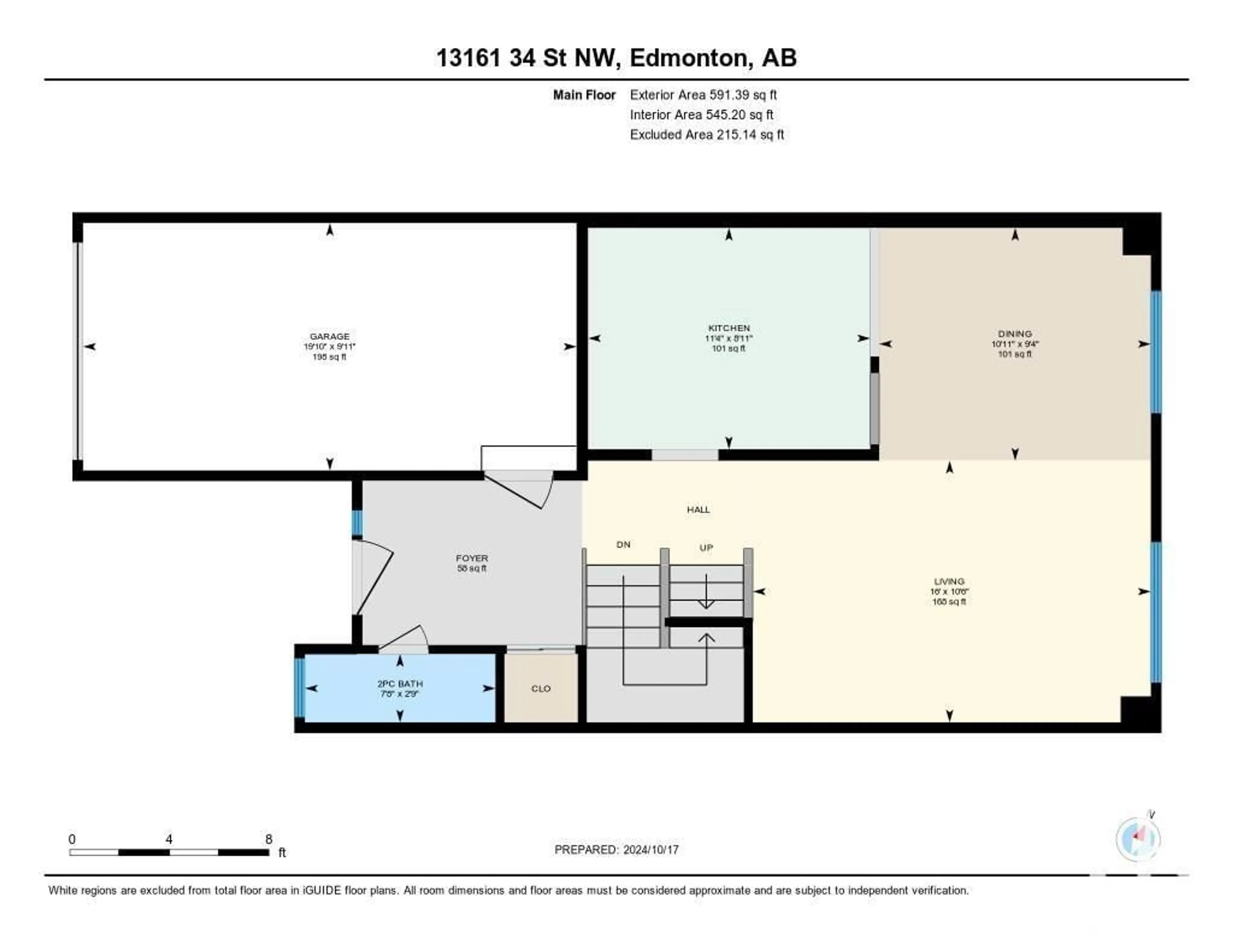 Floor plan for 13161 34 ST NW, Edmonton Alberta T5A3K1