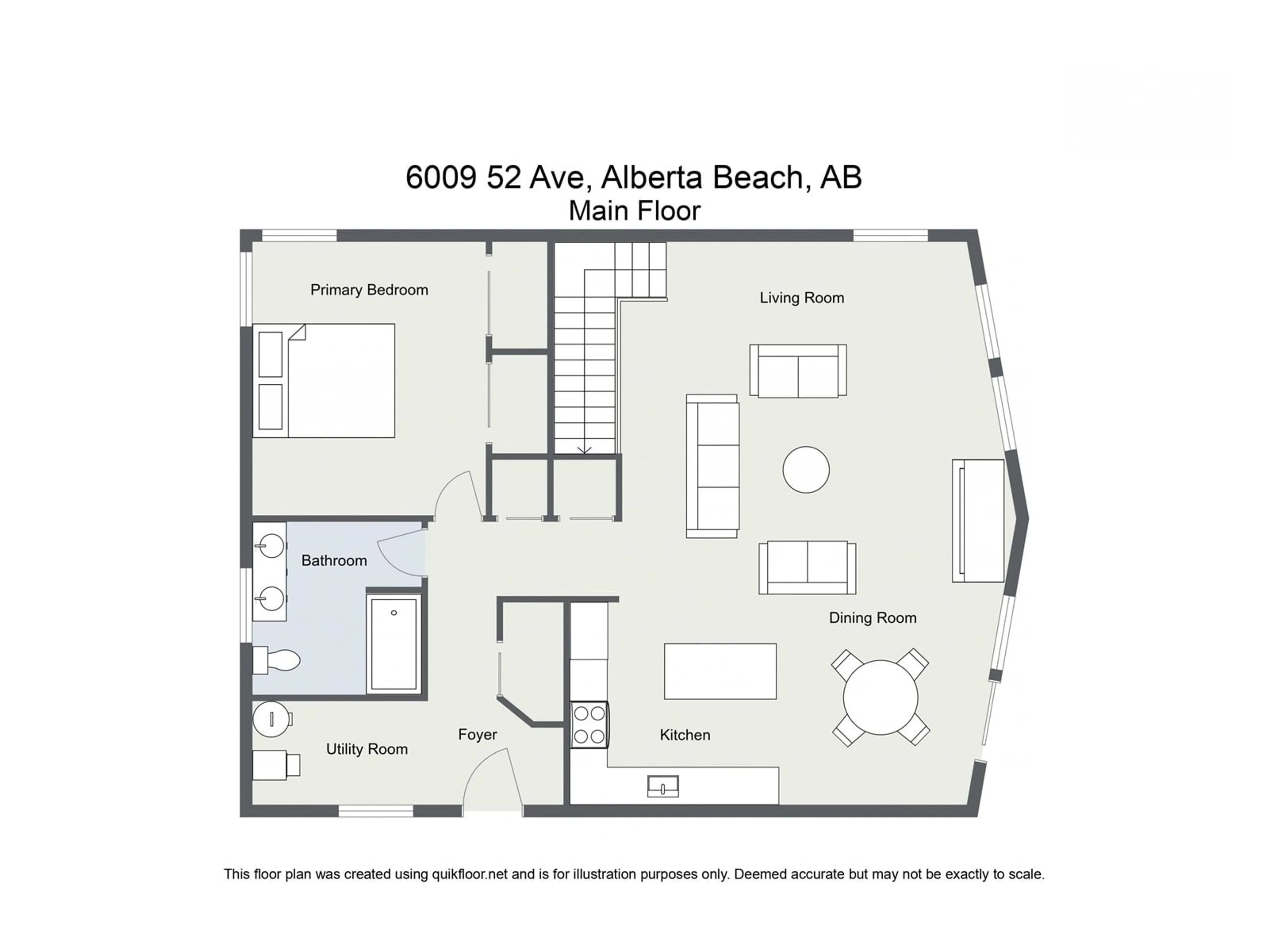 Floor plan for 6009 52 AV, Rural Lac Ste. Anne County Alberta T0E1V0