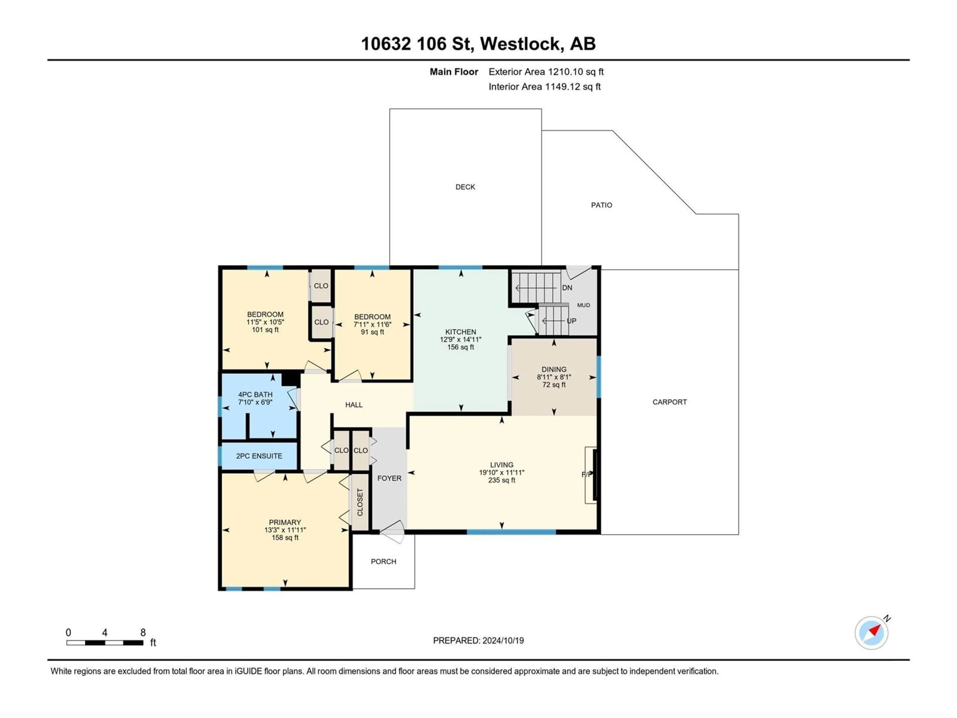 Floor plan for 10632 106 ST, Westlock Alberta T7P1E5