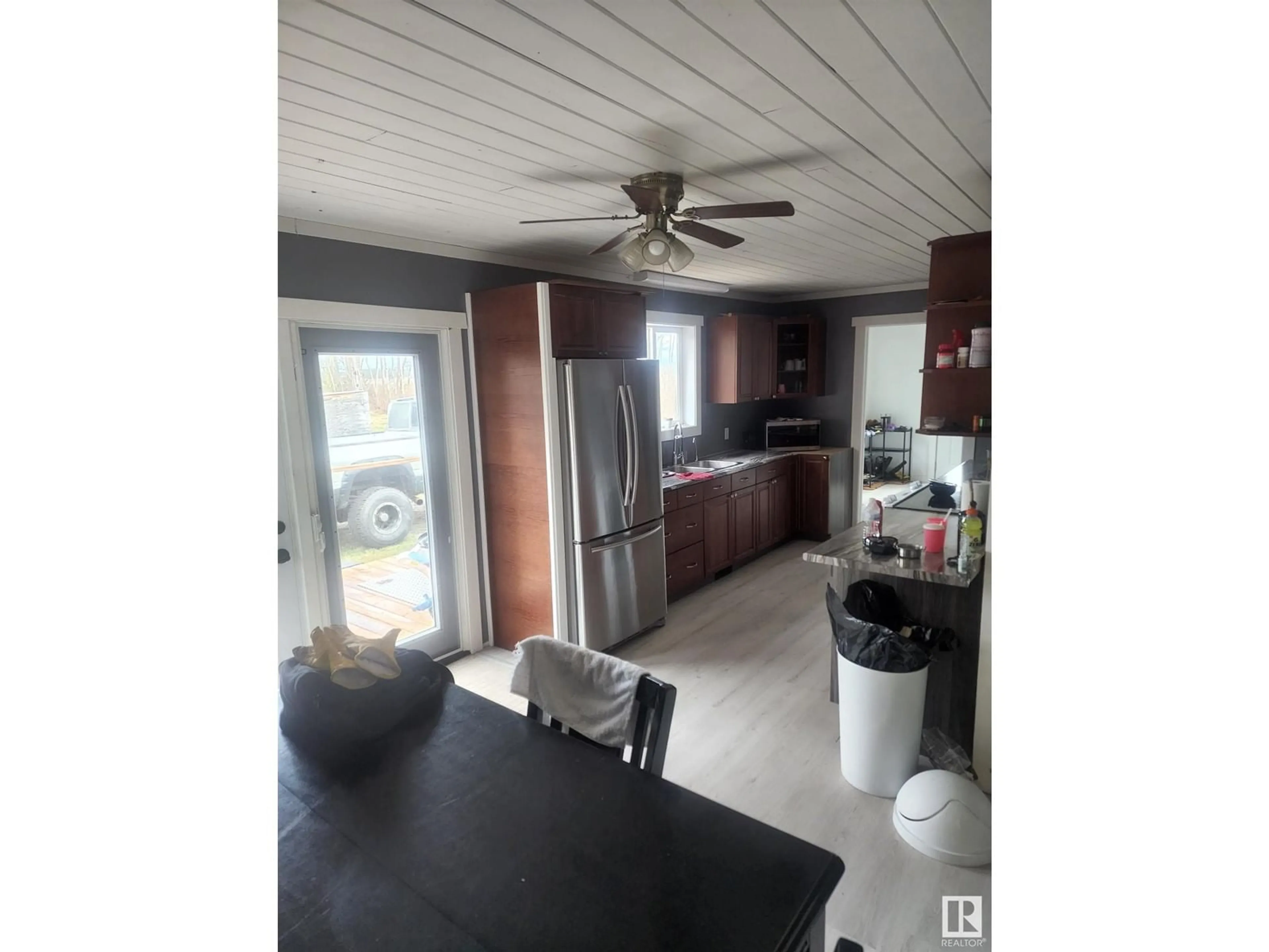 Kitchen, wood floors, cottage for 62219 Rge Rd 463, Rural Bonnyville M.D. Alberta T9N0H1