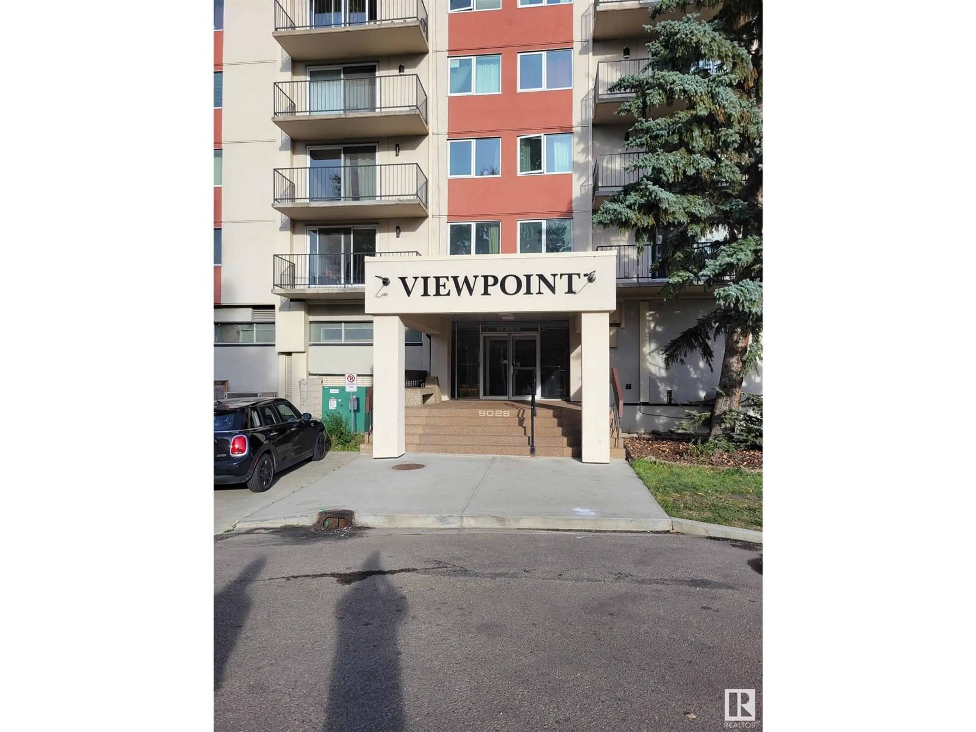 A pic from exterior of the house or condo, the street view for #603 9028 JASPER AV NW, Edmonton Alberta T5H3Y6