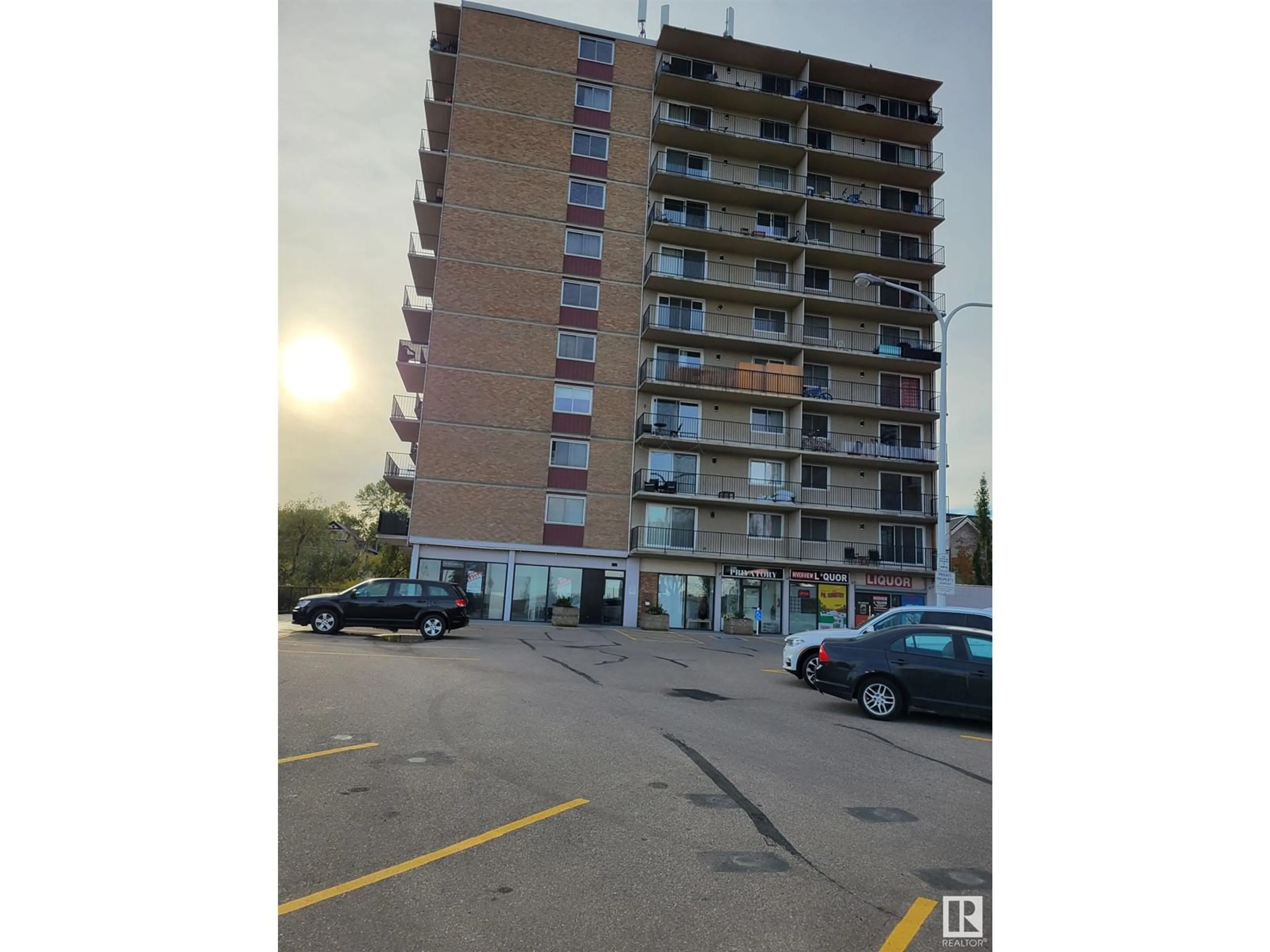 A pic from exterior of the house or condo, the street view for #603 9028 JASPER AV NW, Edmonton Alberta T5H3Y6