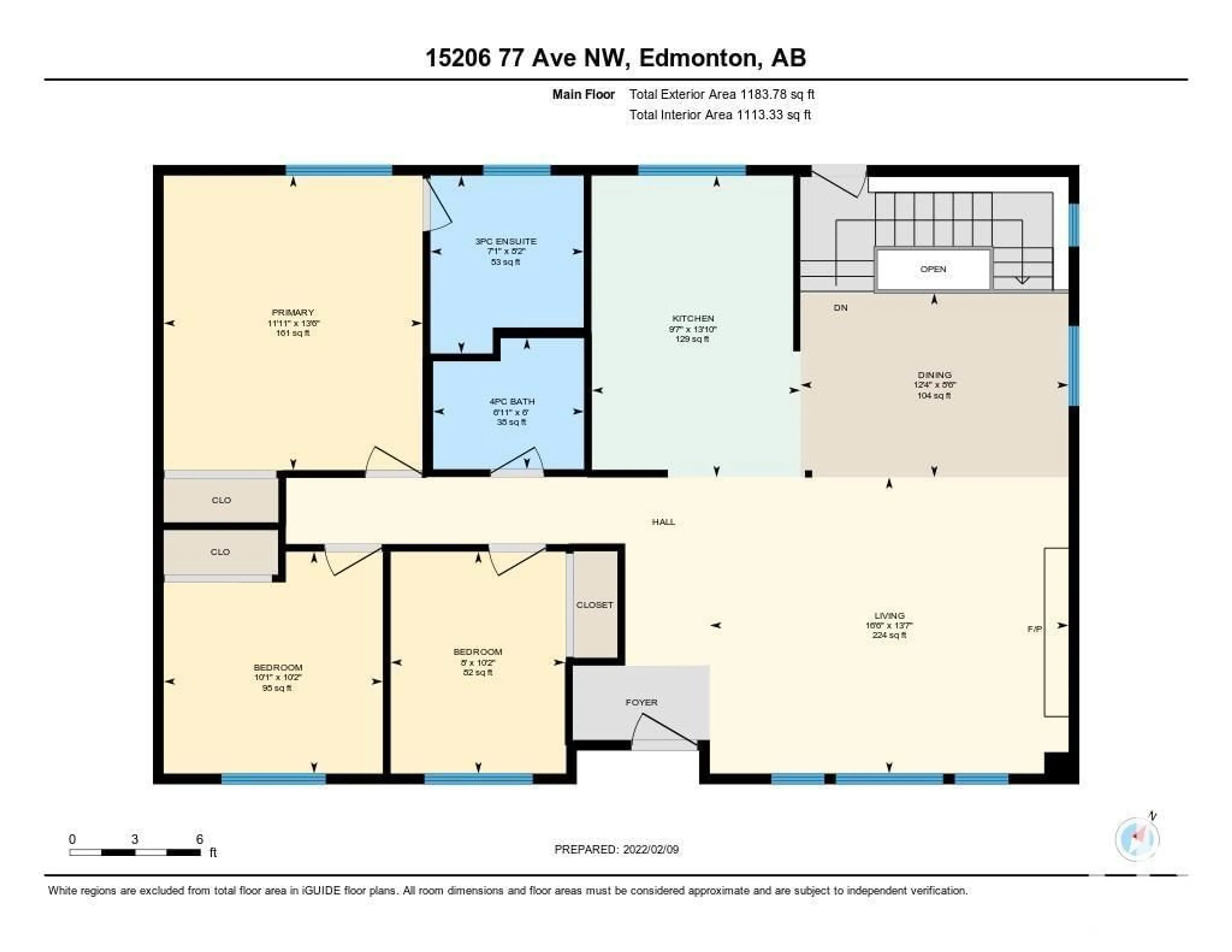 Floor plan for 15206 77 AV NW, Edmonton Alberta T5R3B6