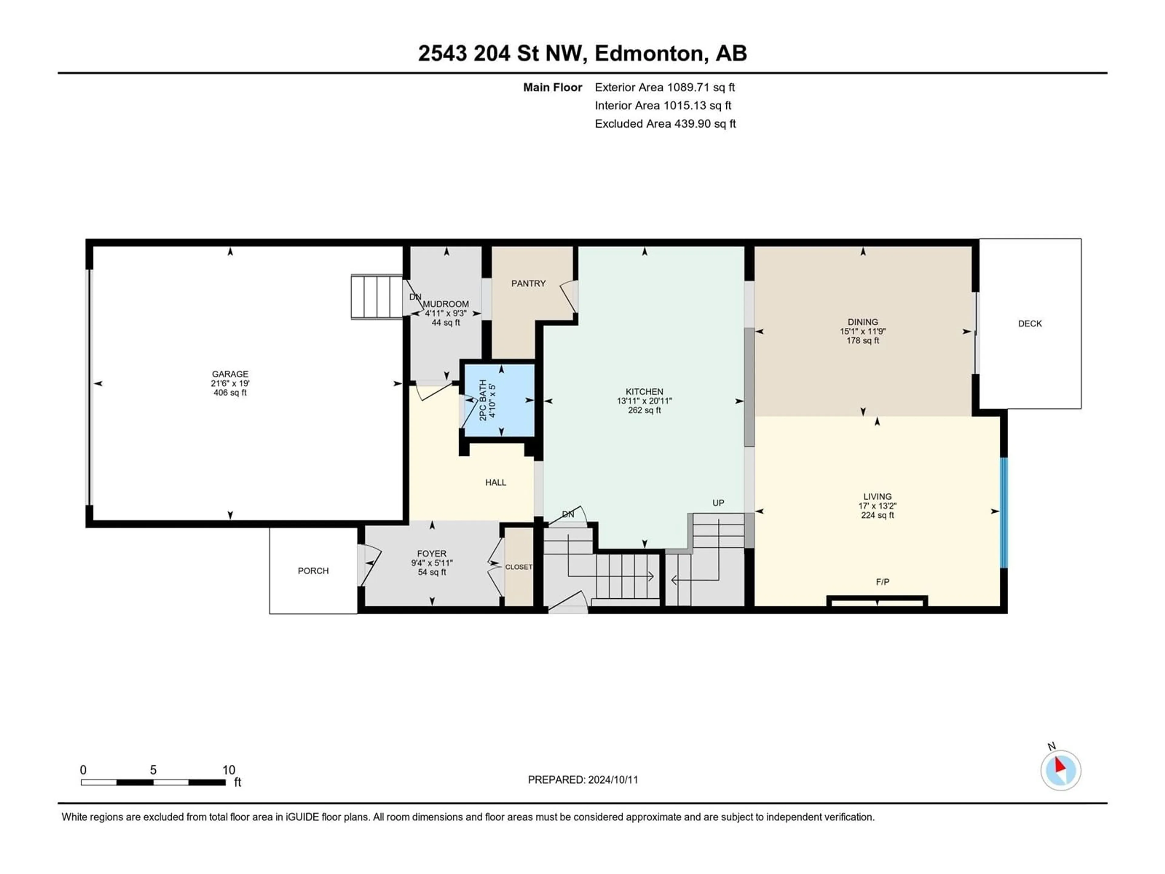 Floor plan for 2543 204 ST NW, Edmonton Alberta T6M1N8