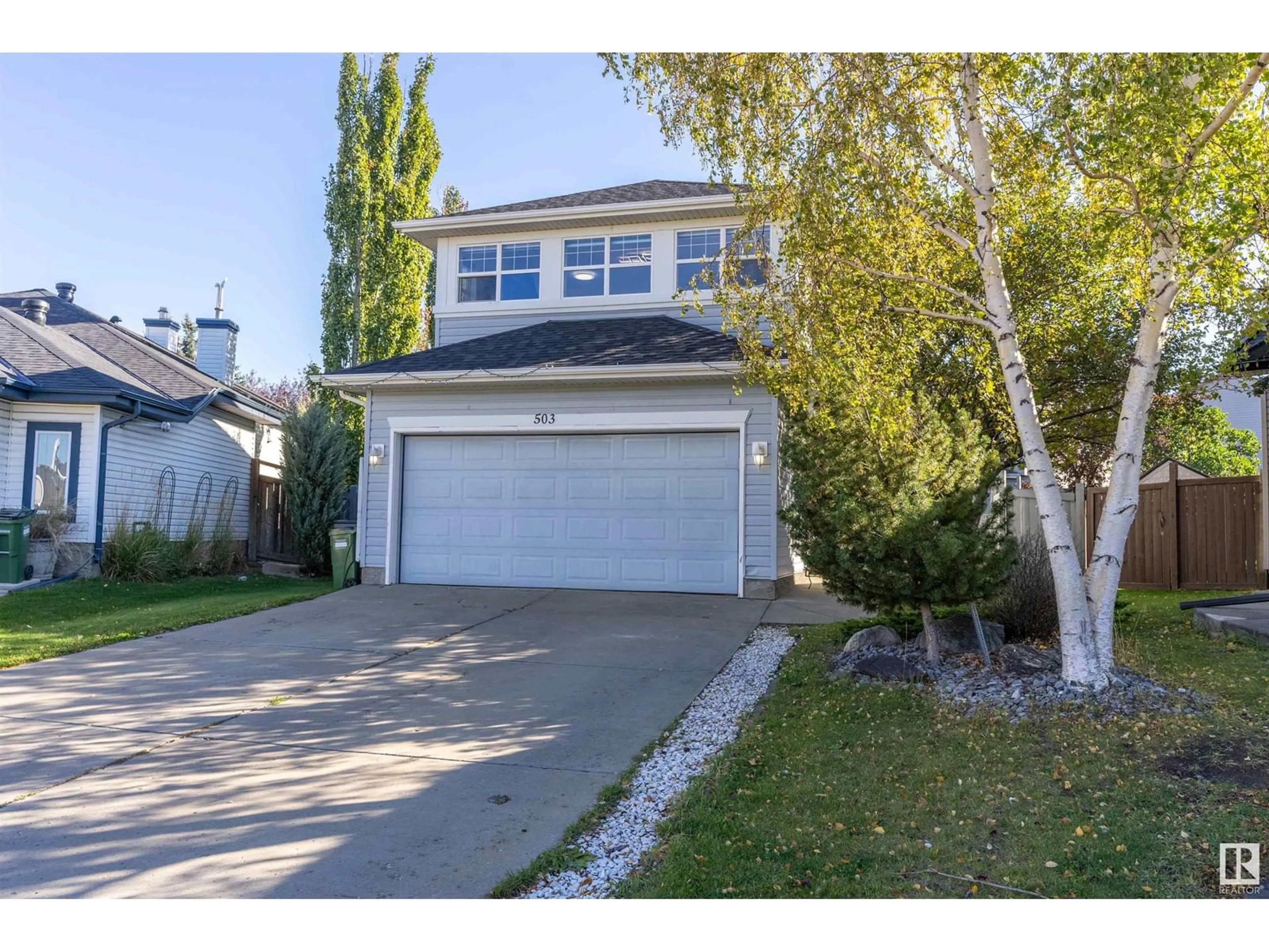 Frontside or backside of a home, the street view for 503 89 ST SW, Edmonton Alberta T6X1C9