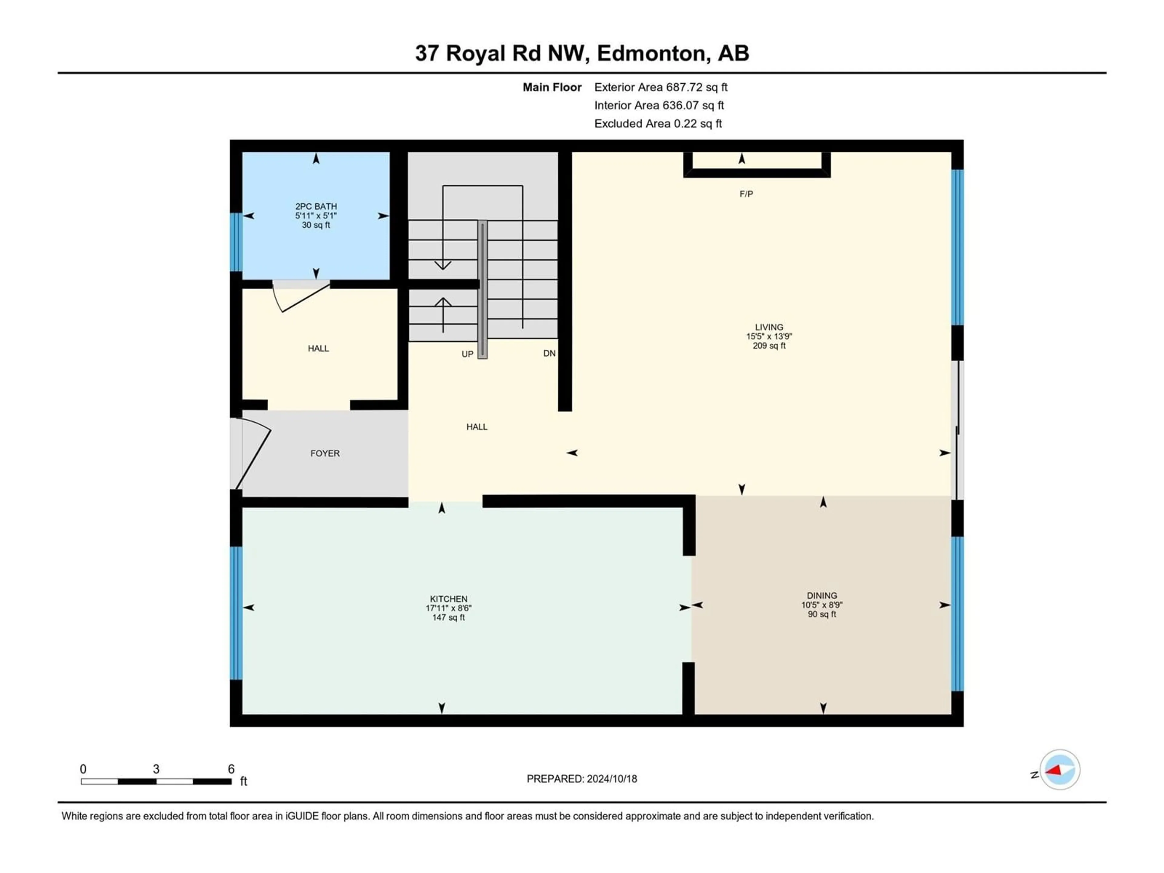 Floor plan for 37 ROYAL RD NW, Edmonton Alberta T6J2E7