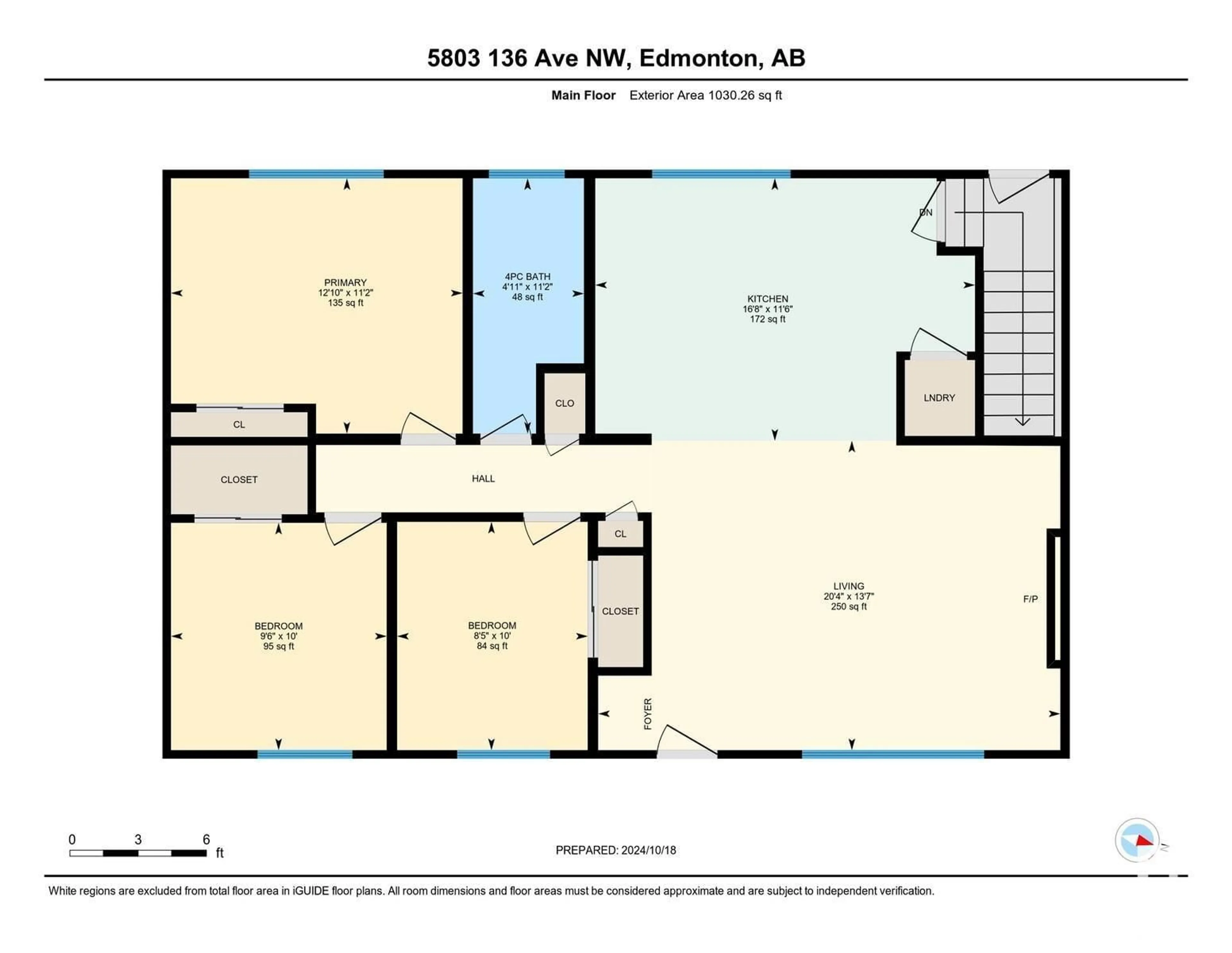 Floor plan for 5803 136 AV NW NW, Edmonton Alberta T5A0N4