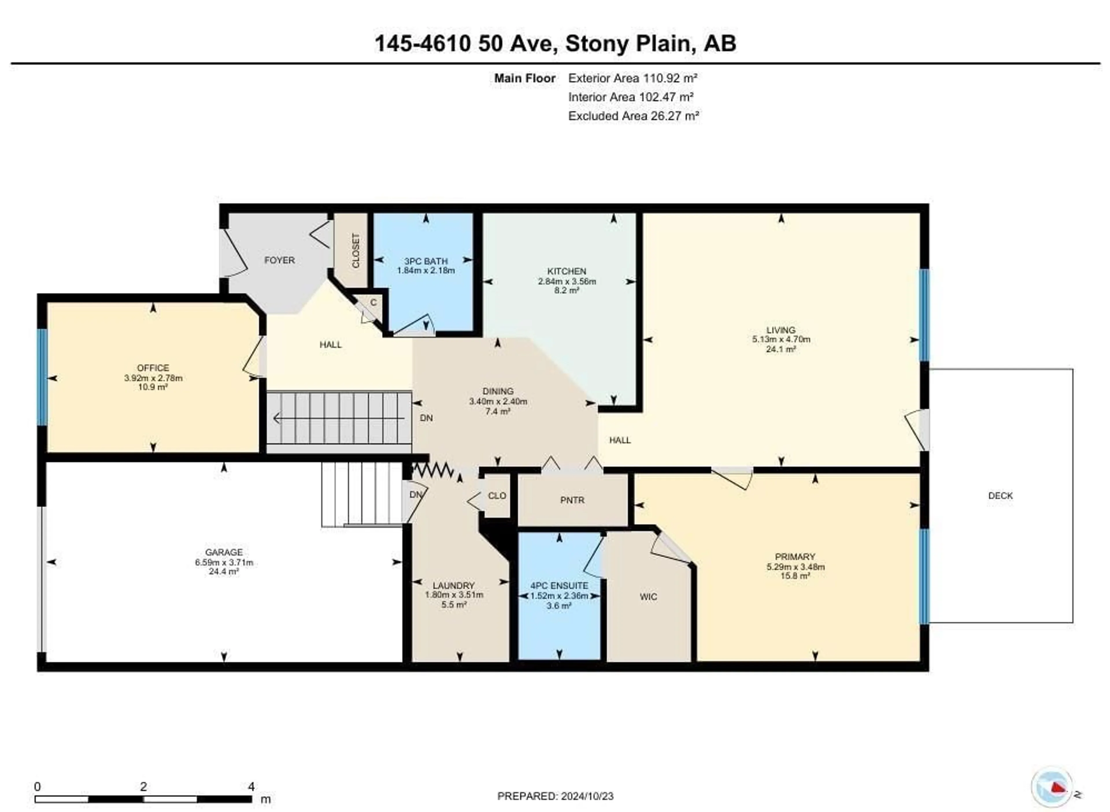 Floor plan for #145 4610 50 AV, Stony Plain Alberta T7Z1P4