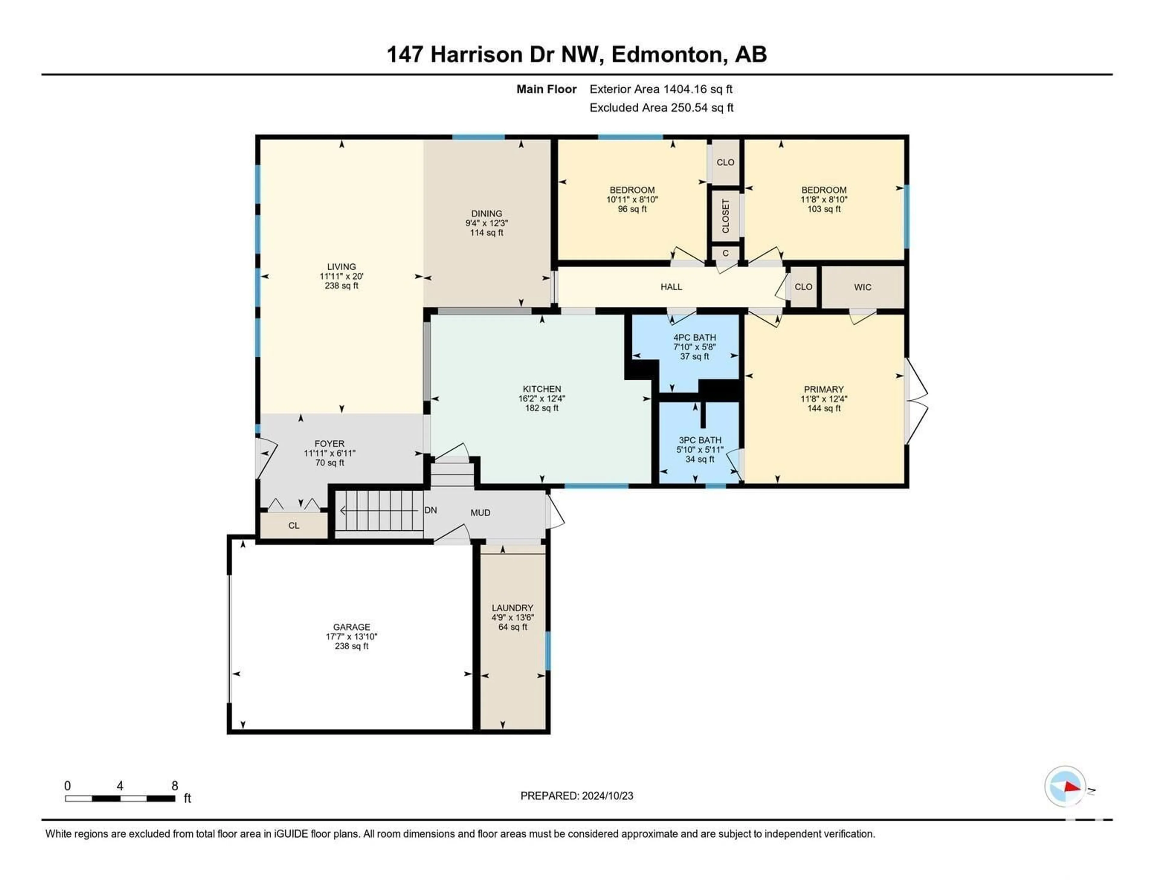 Floor plan for 147 HARRISON DR NW, Edmonton Alberta T5A2M6