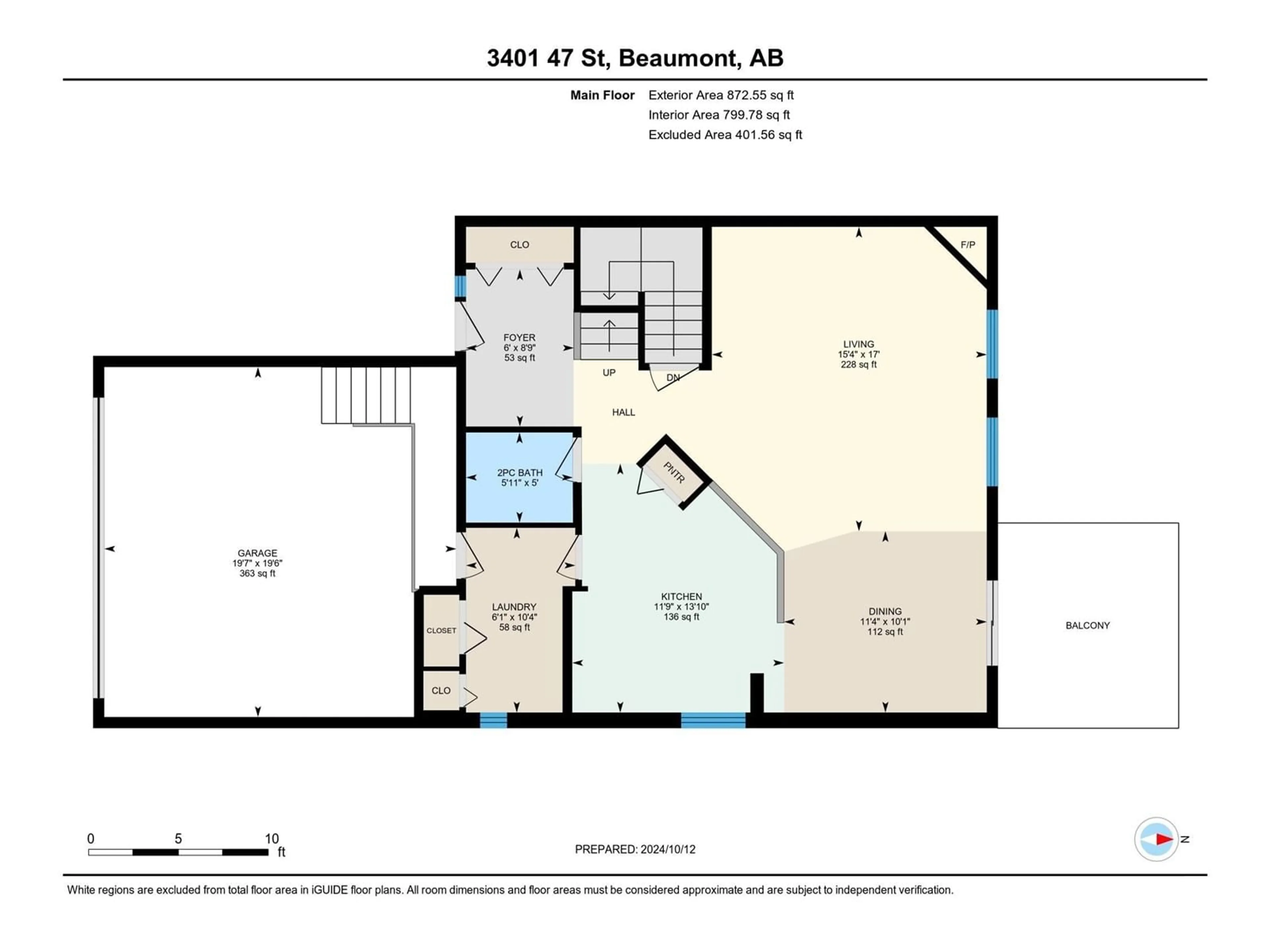 Floor plan for 3401 47 ST, Beaumont Alberta T6X1V2