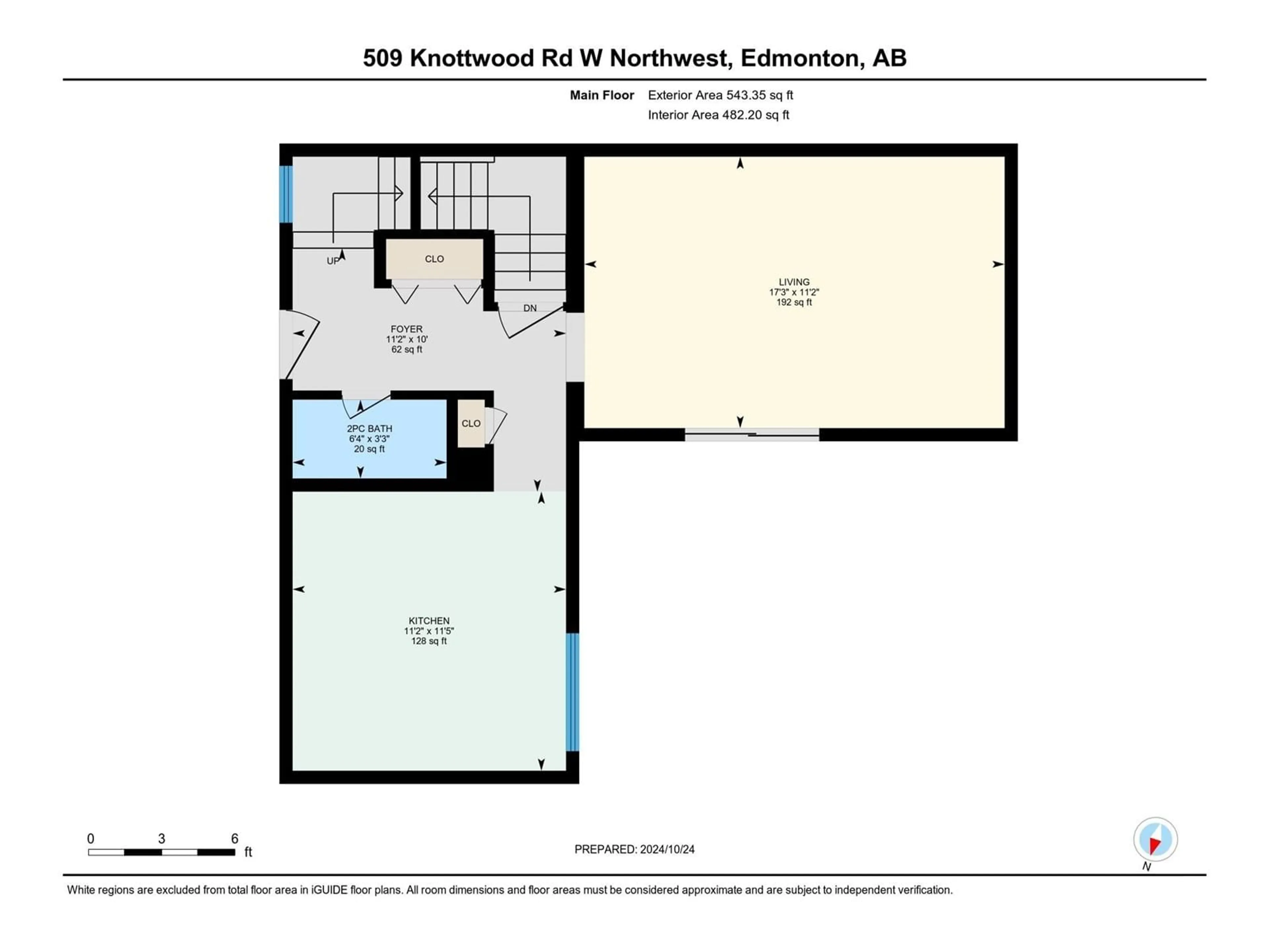 Floor plan for 509 KNOTTWOOD W NW, Edmonton Alberta T6K2V6