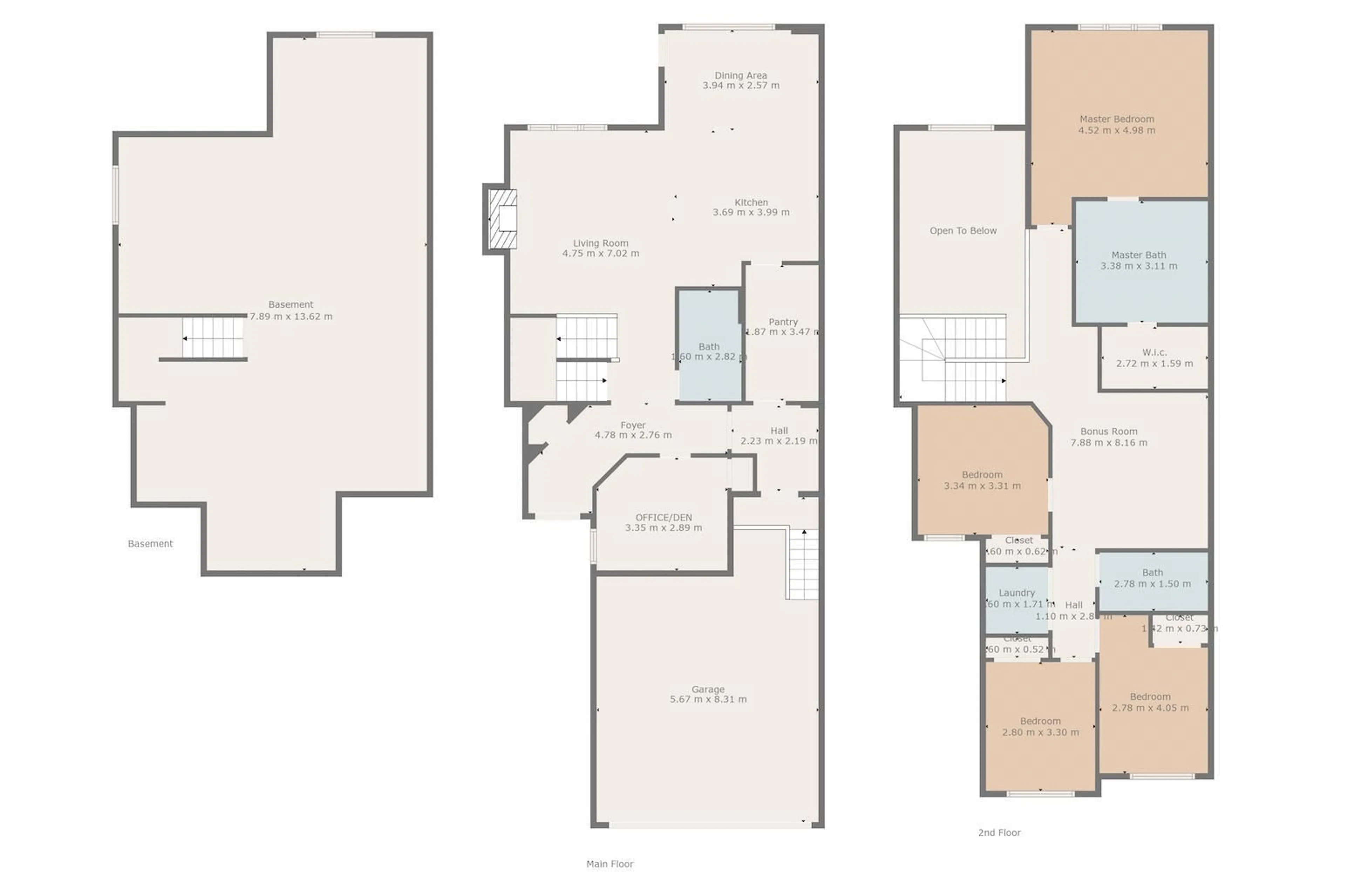 Floor plan for 8428 228 ST NW, Edmonton Alberta T5T4B4