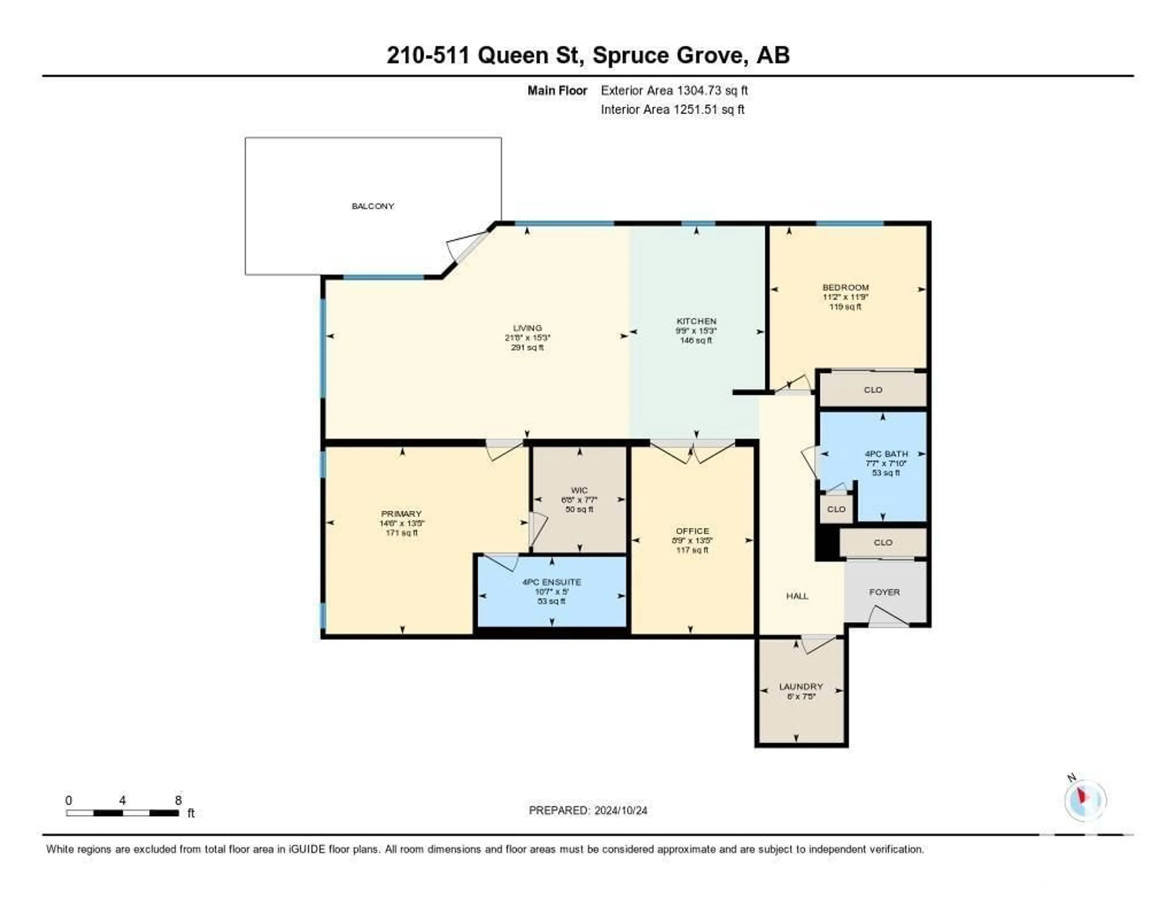 Floor plan for #210 511 QUEEN ST, Spruce Grove Alberta T7X0G4