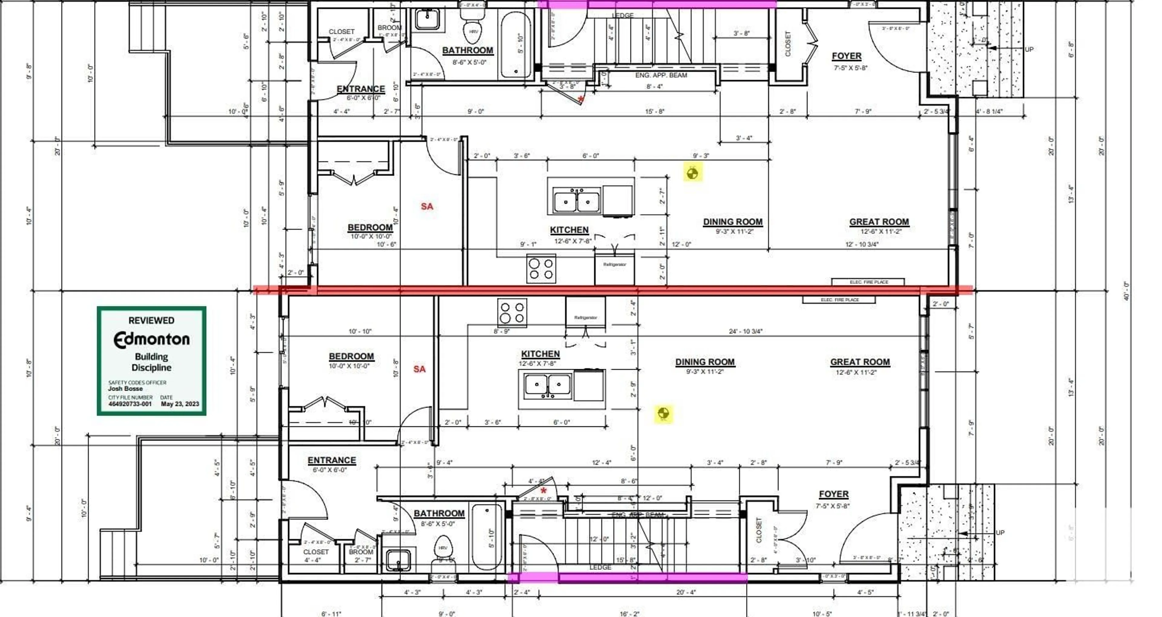 Floor plan for 11222/11222G 103 ST NW, Edmonton Alberta T5G2K6