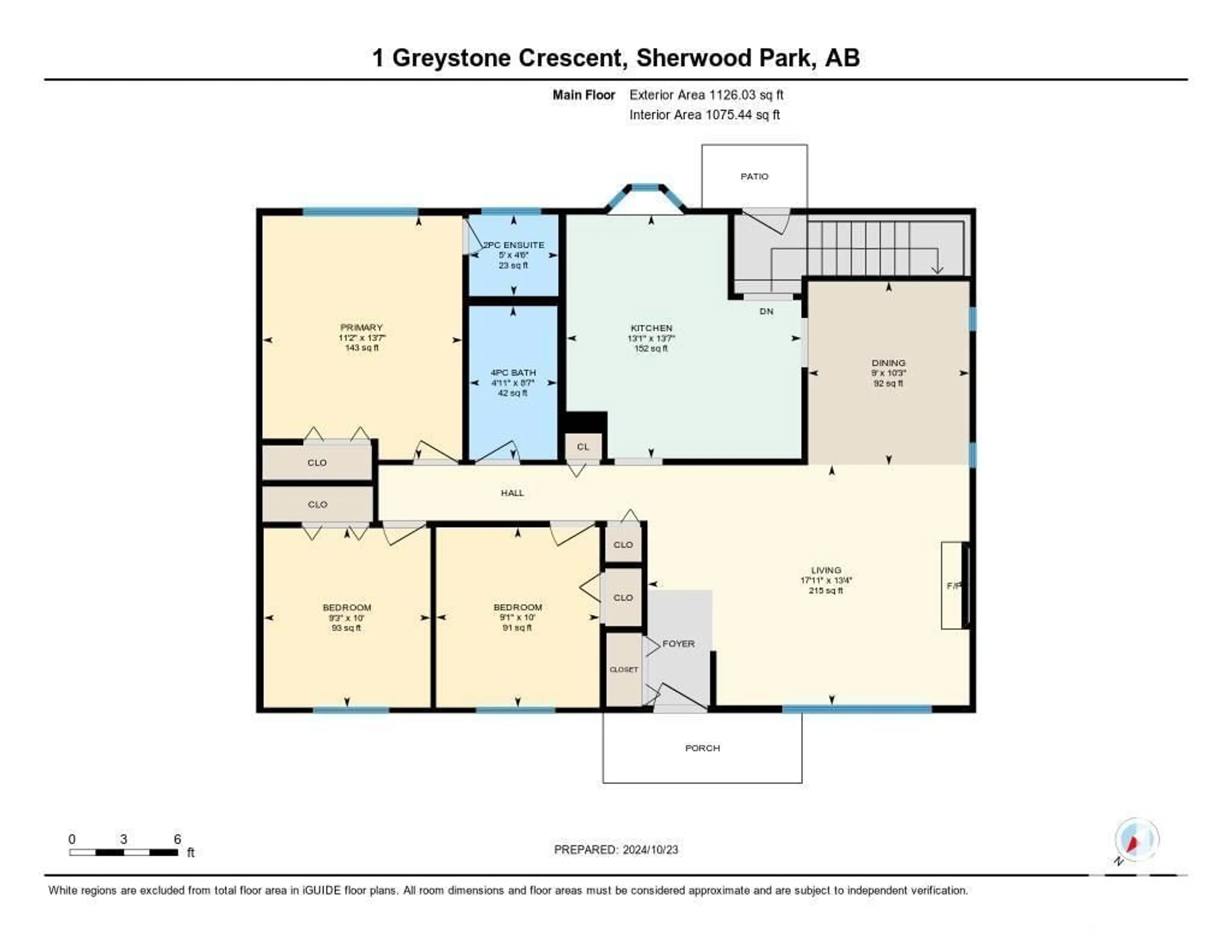 Floor plan for 1 GREYSTONE CR, Sherwood Park Alberta T8A3E3