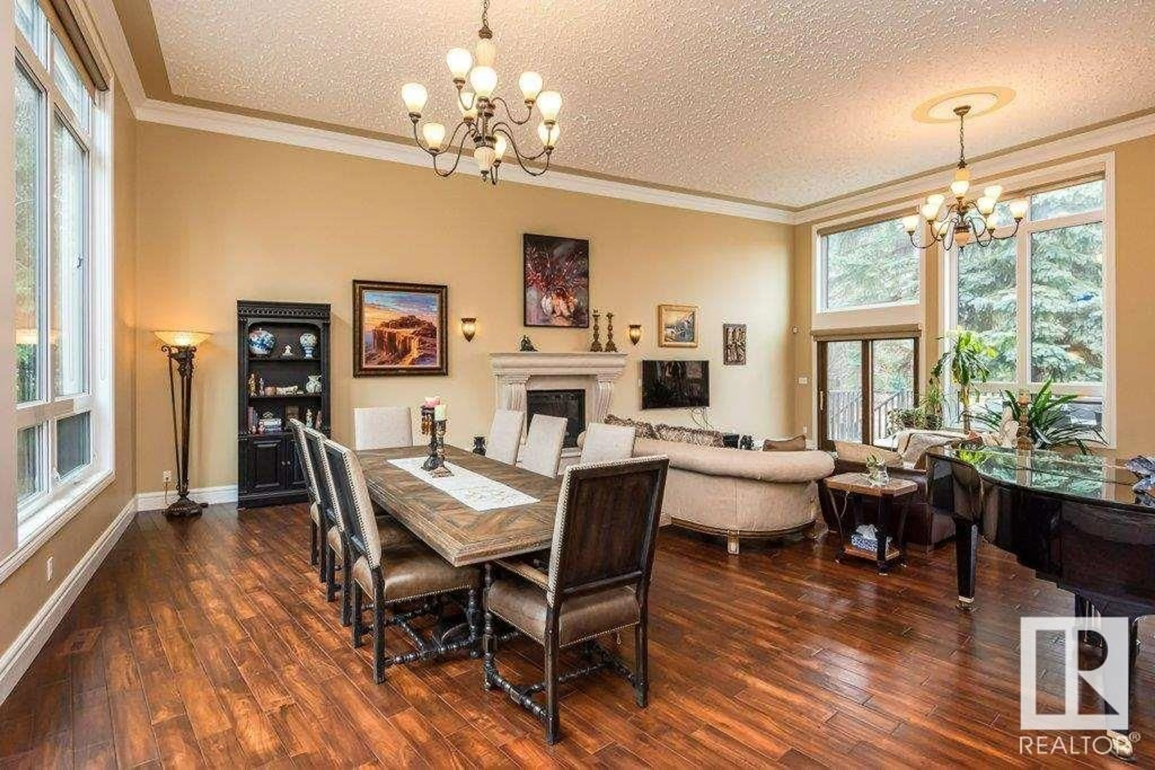 Dining room, wood floors, cottage for 116 WINDERMERE CR NW, Edmonton Alberta T6W0S3