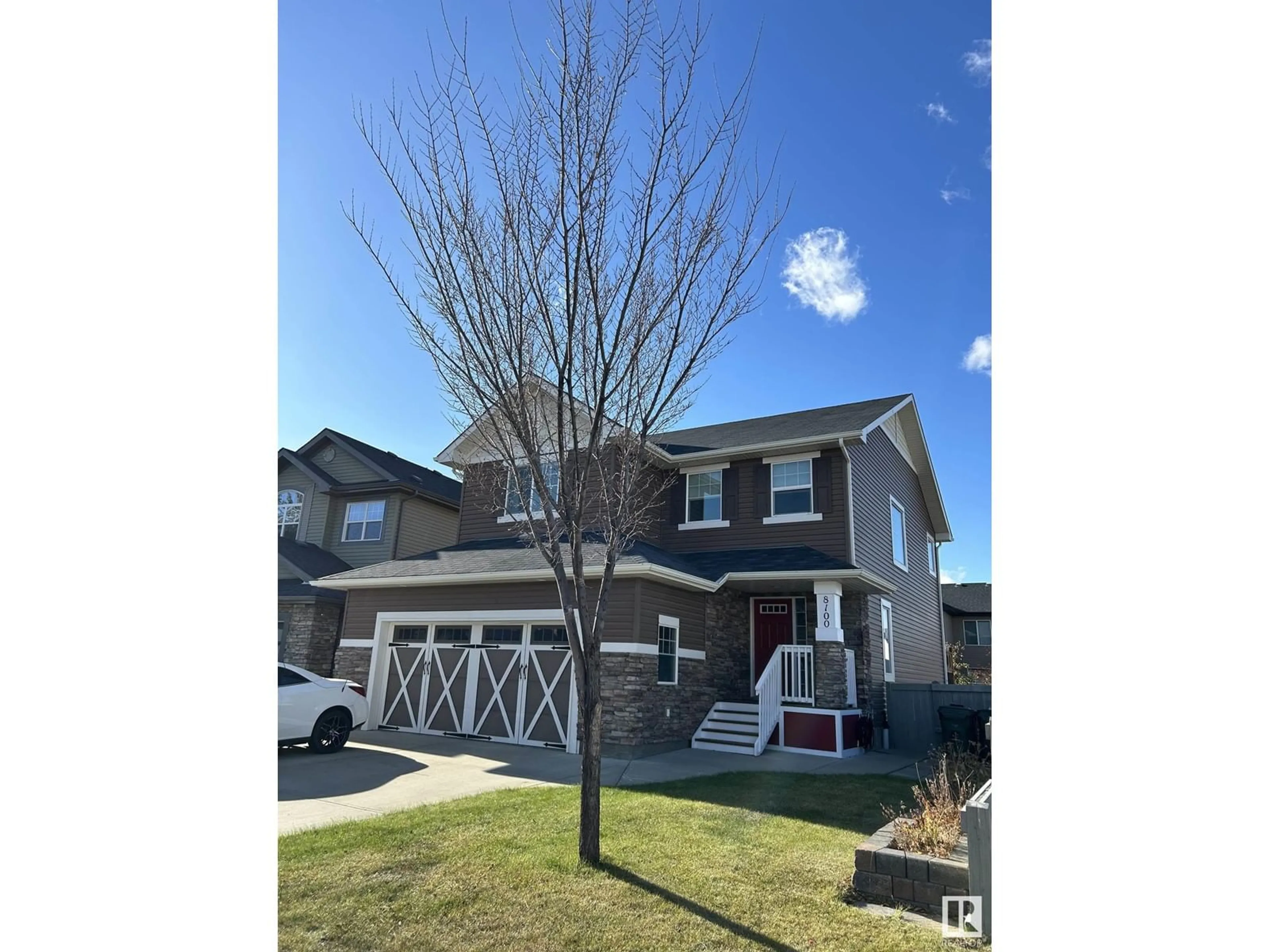 Frontside or backside of a home, the street view for 8100 ELLESMERE CV, Sherwood Park Alberta T8H0N5