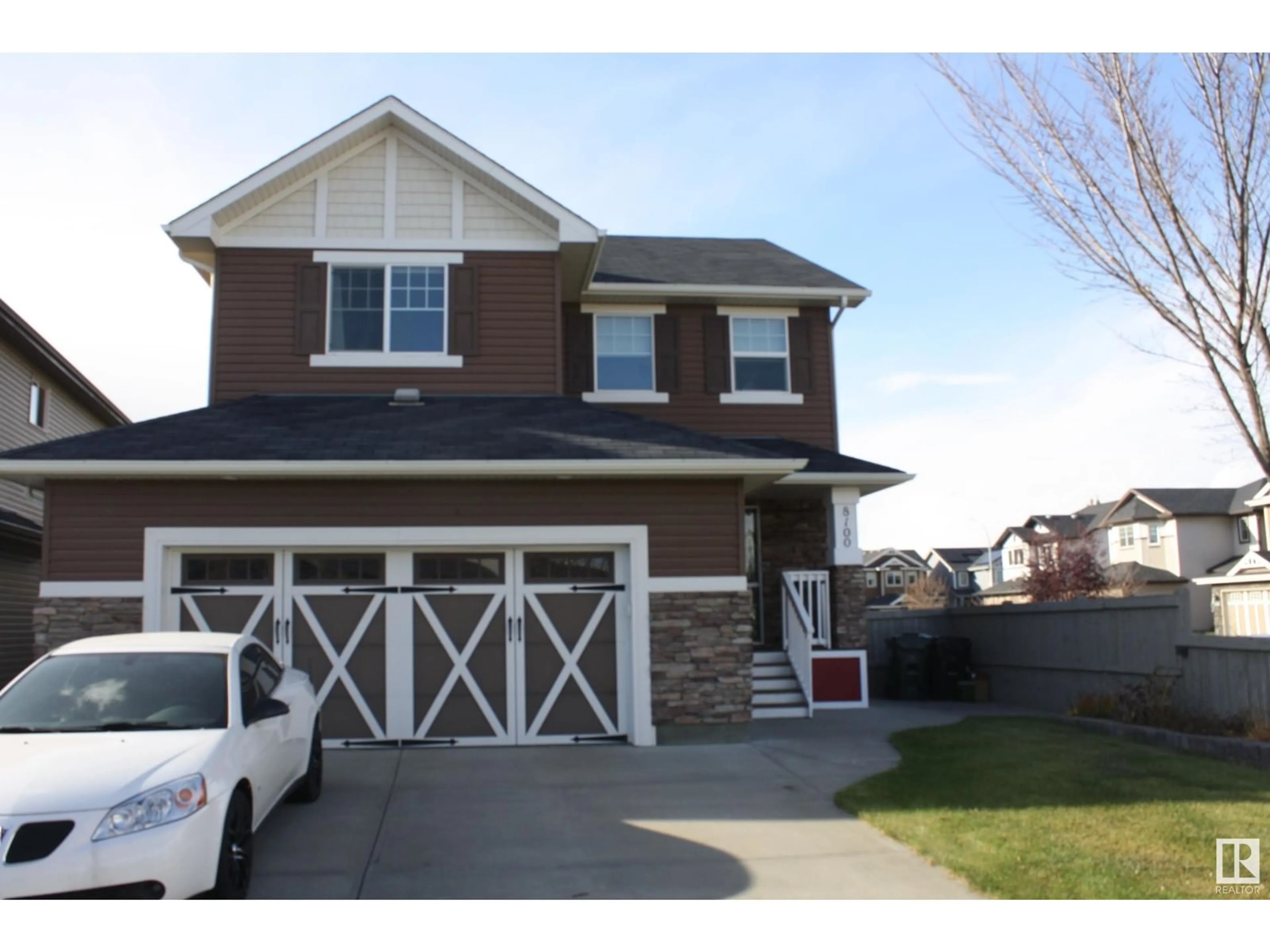 Frontside or backside of a home, the street view for 8100 ELLESMERE CV, Sherwood Park Alberta T8H0N5