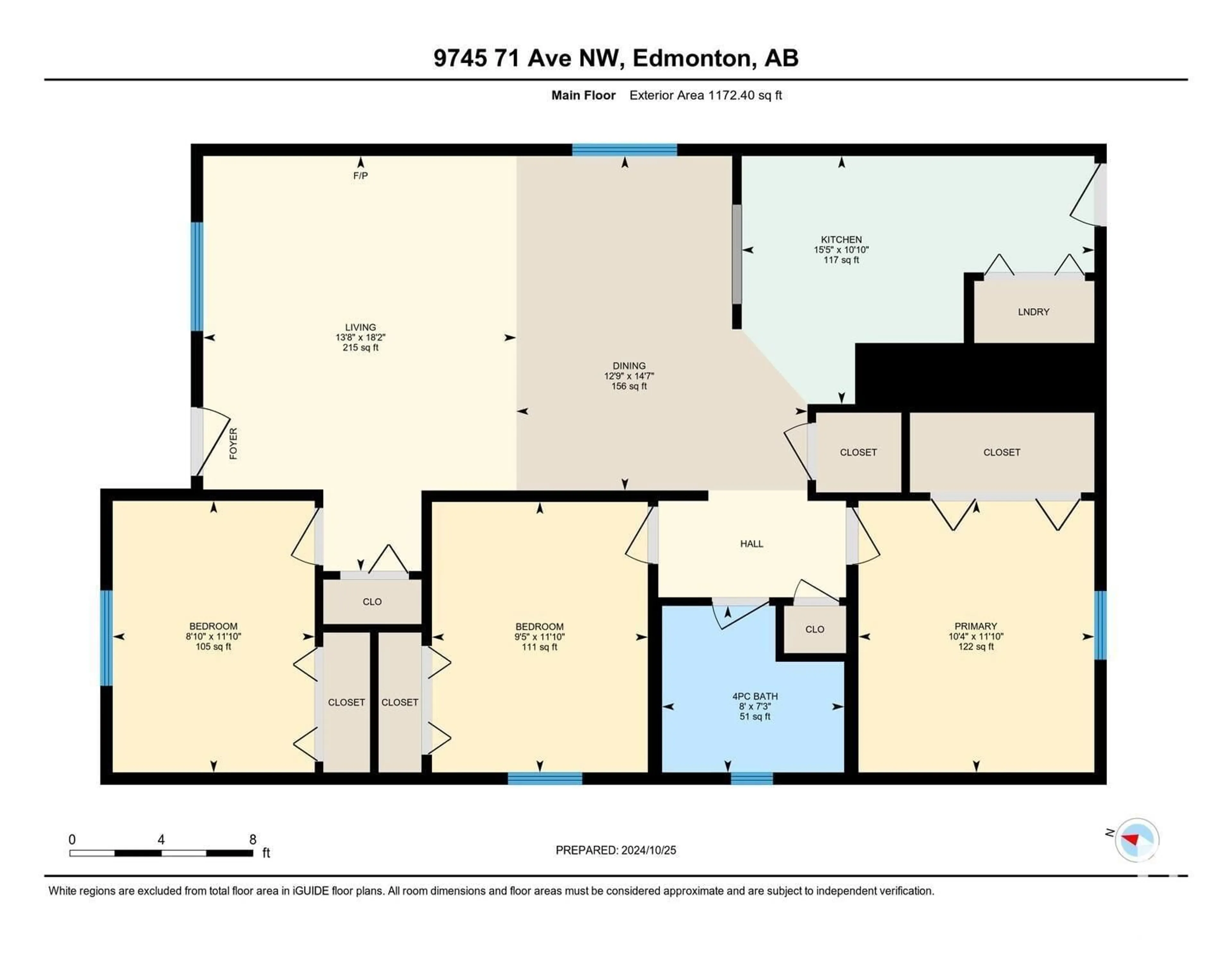 Floor plan for 9745 71 AV NW, Edmonton Alberta T6E0W5