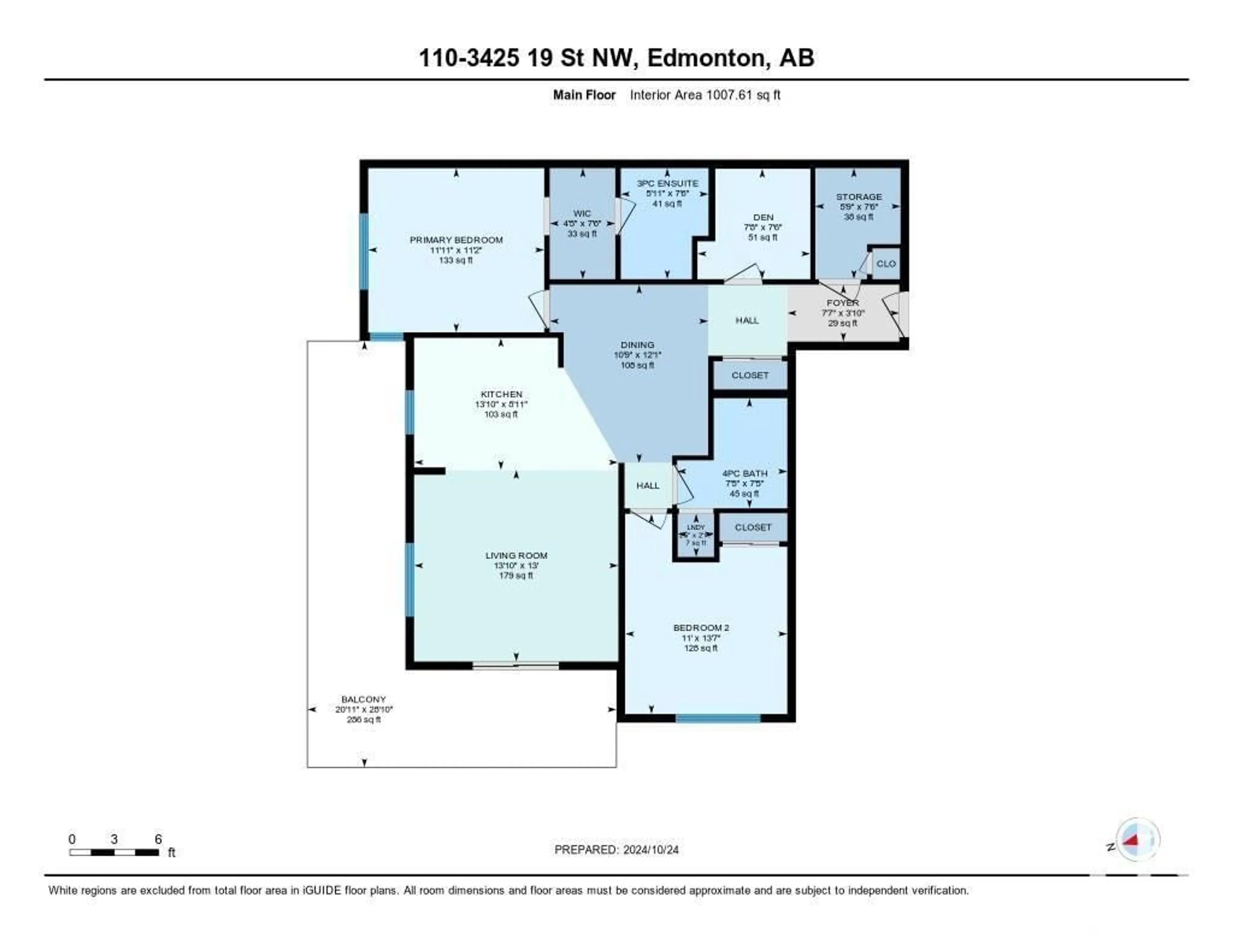 Floor plan for #110 3425 19 ST NW, Edmonton Alberta T6T2B5