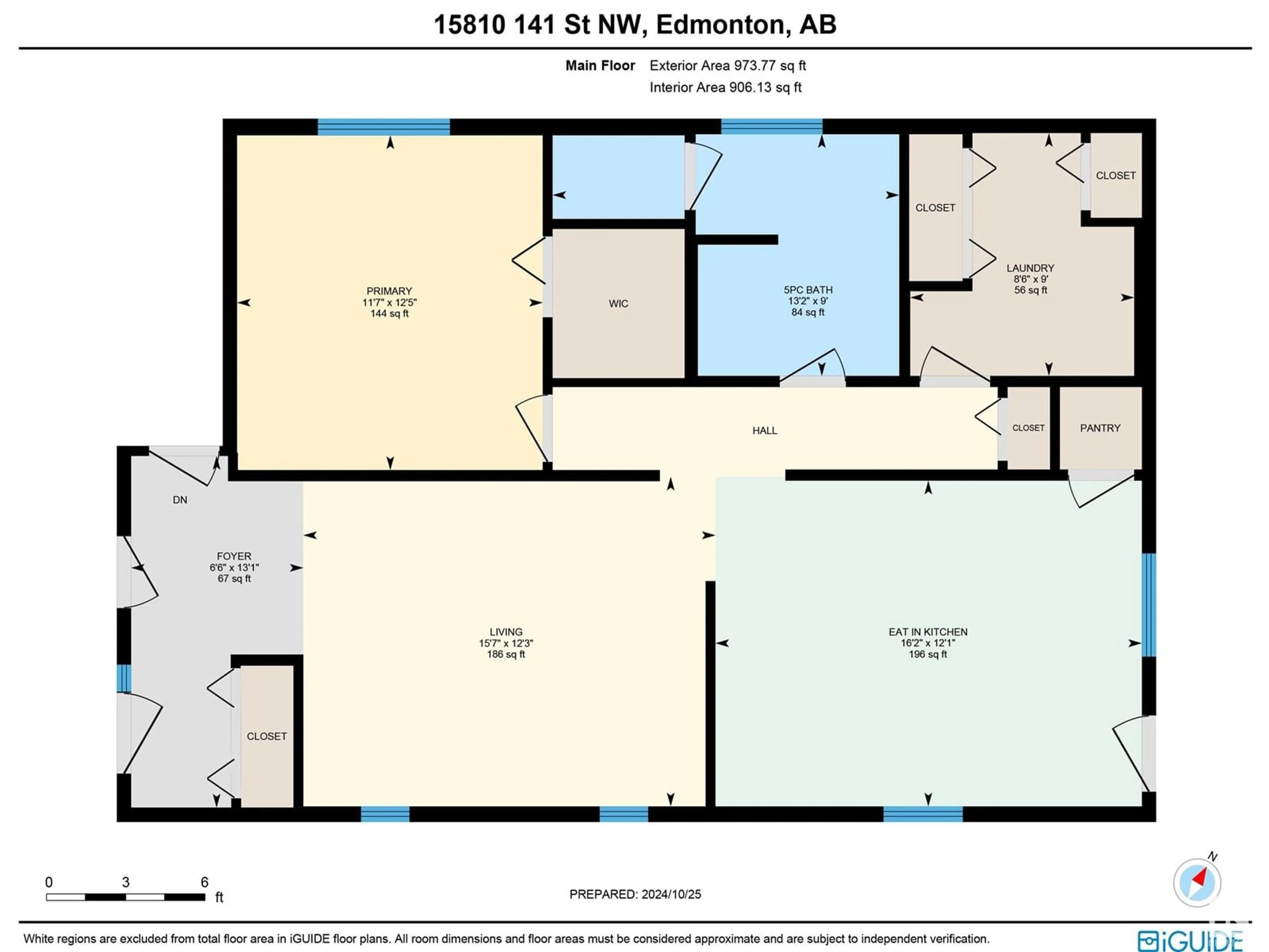 Floor plan for 15810 141 ST NW, Edmonton Alberta T6V1V7