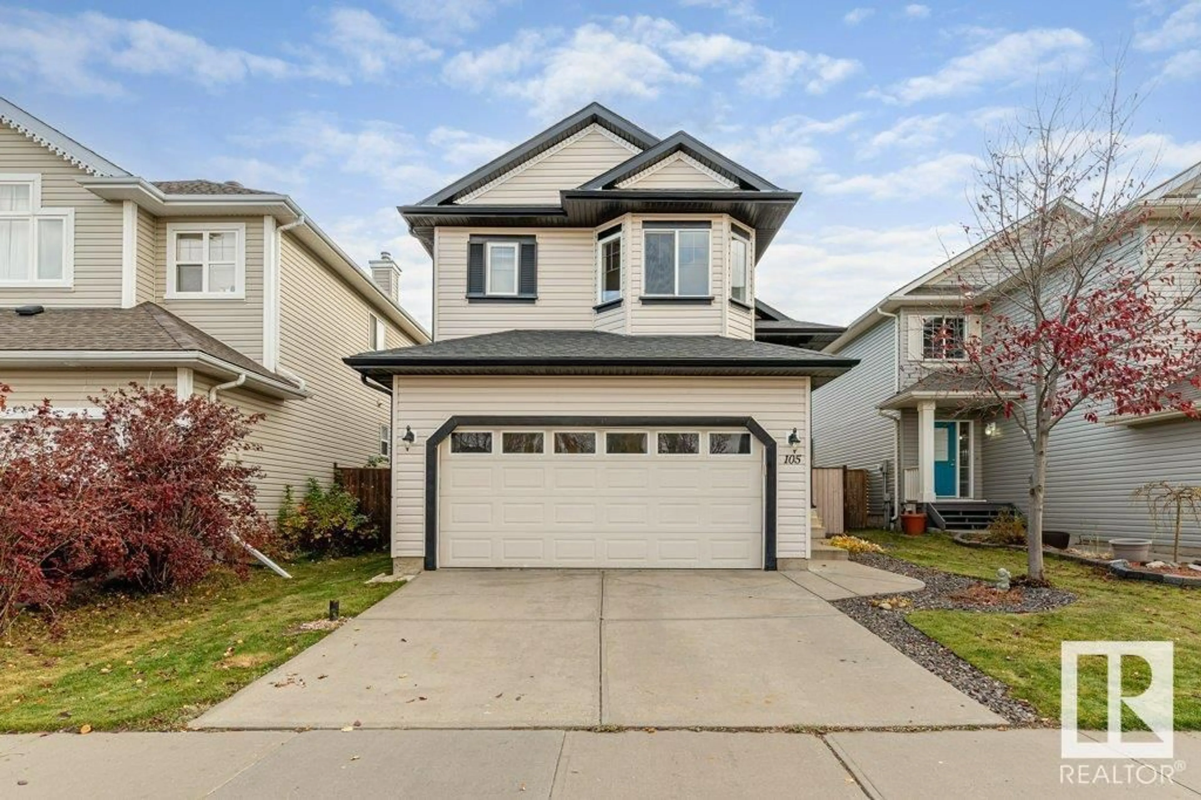 Frontside or backside of a home, the street view for 105 RUE MASSON, Beaumont Alberta T4X1S8