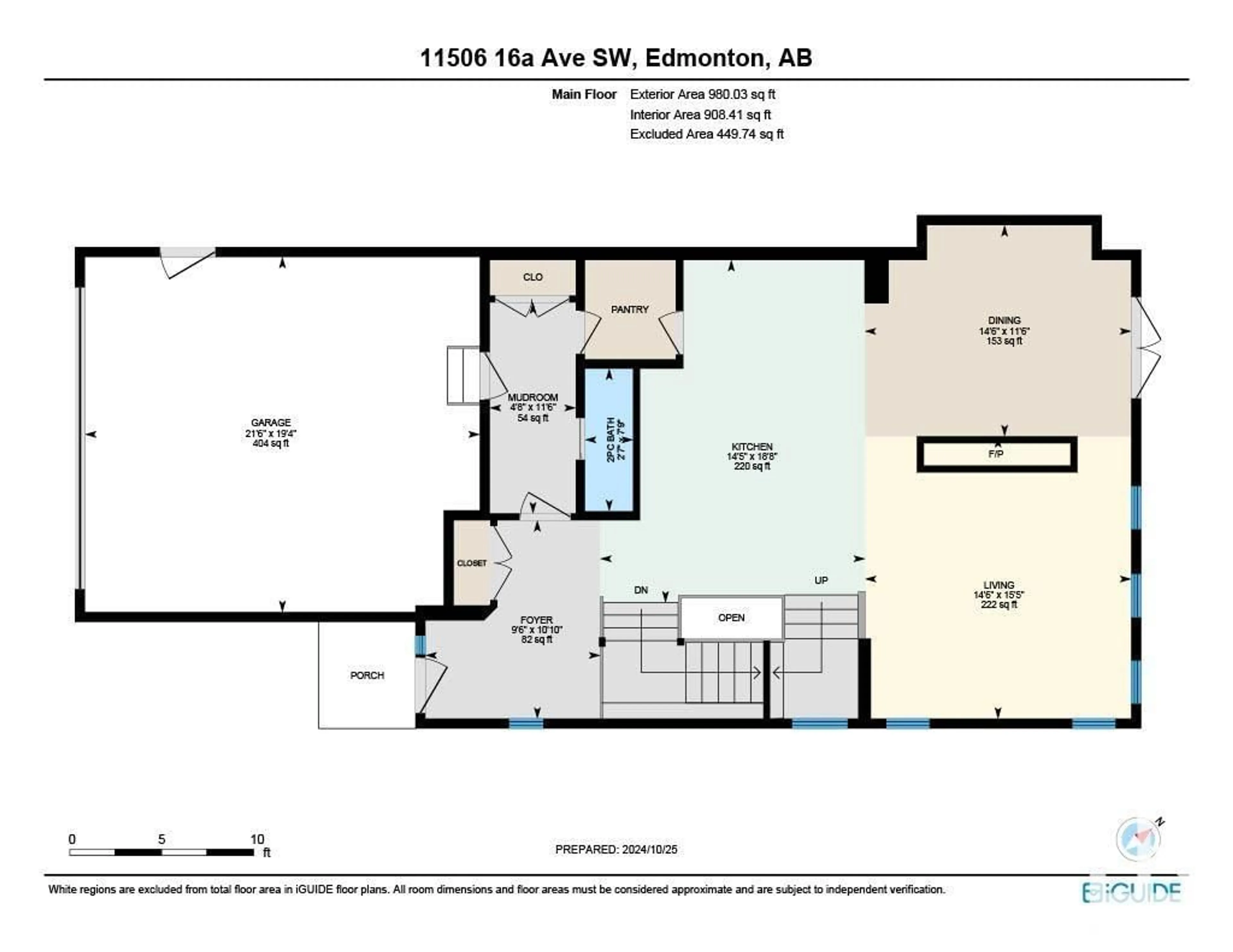 Floor plan for 11506 16A AV SW, Edmonton Alberta T6W1Y3