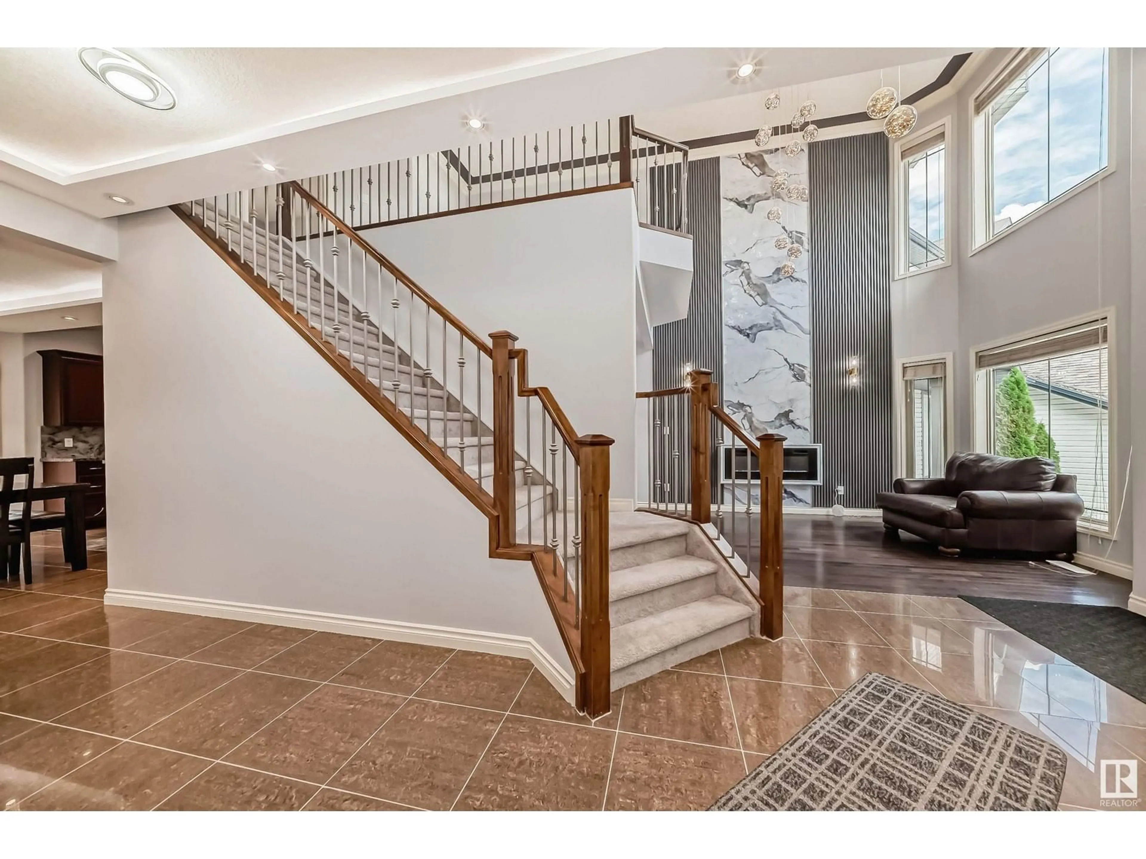 Indoor foyer, wood floors for 30 AMEENA DR, Leduc Alberta T9E0C7