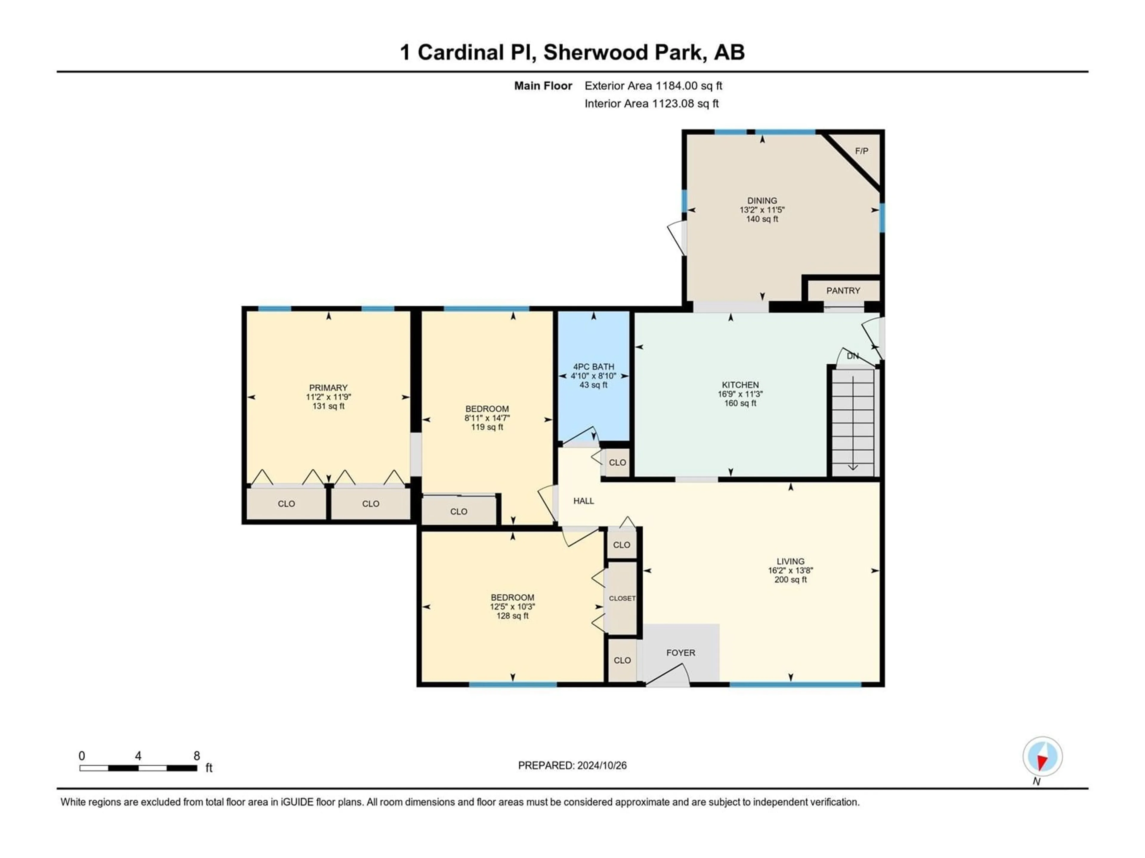 Floor plan for 1 CARDINAL PL, Sherwood Park Alberta T8A0H5