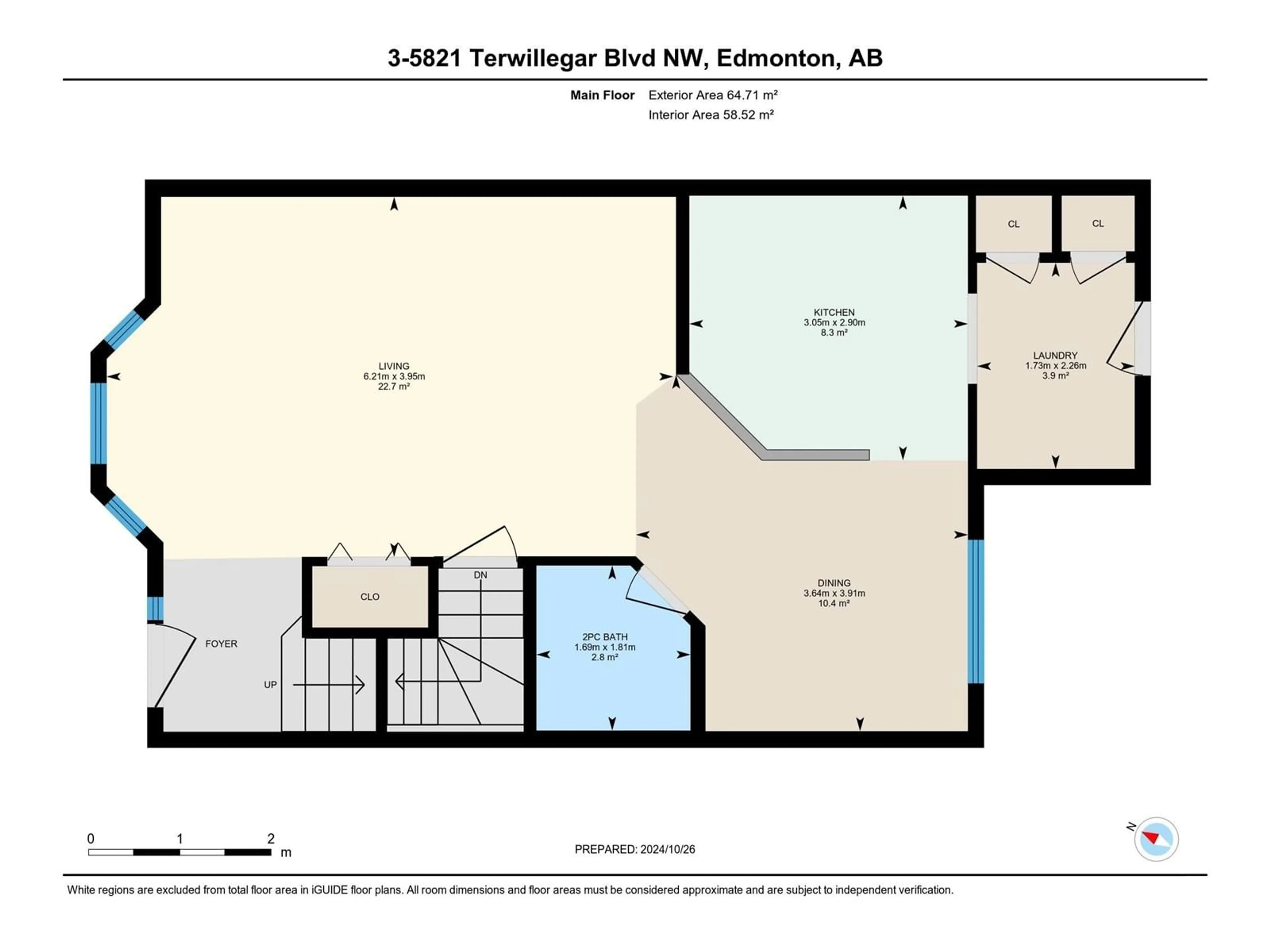 Floor plan for #3 5281 Terwillegar BV NW, Edmonton Alberta T5Z2T1