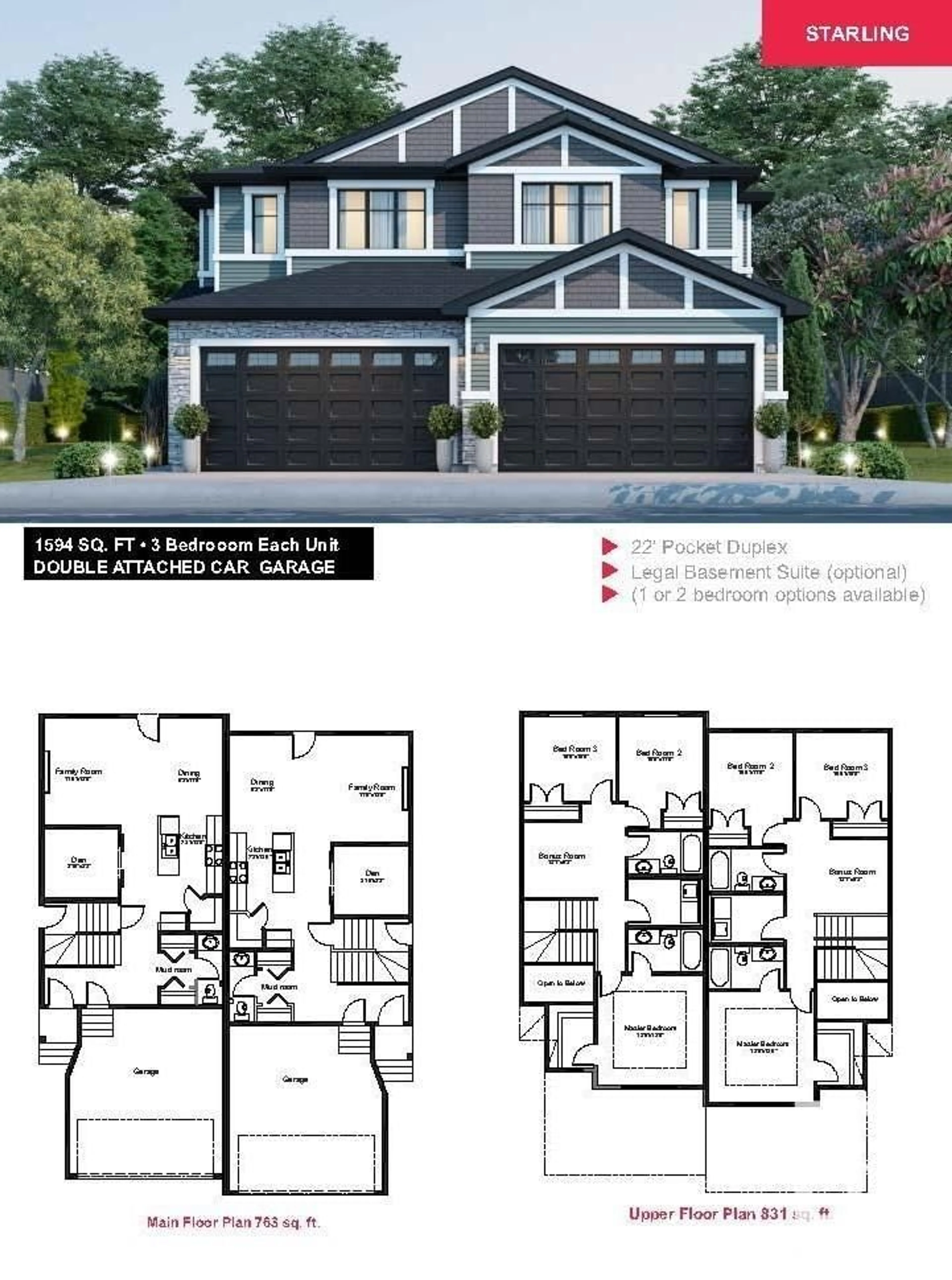 Floor plan for 161 STARLING, Fort Saskatchewan Alberta T8L1X5