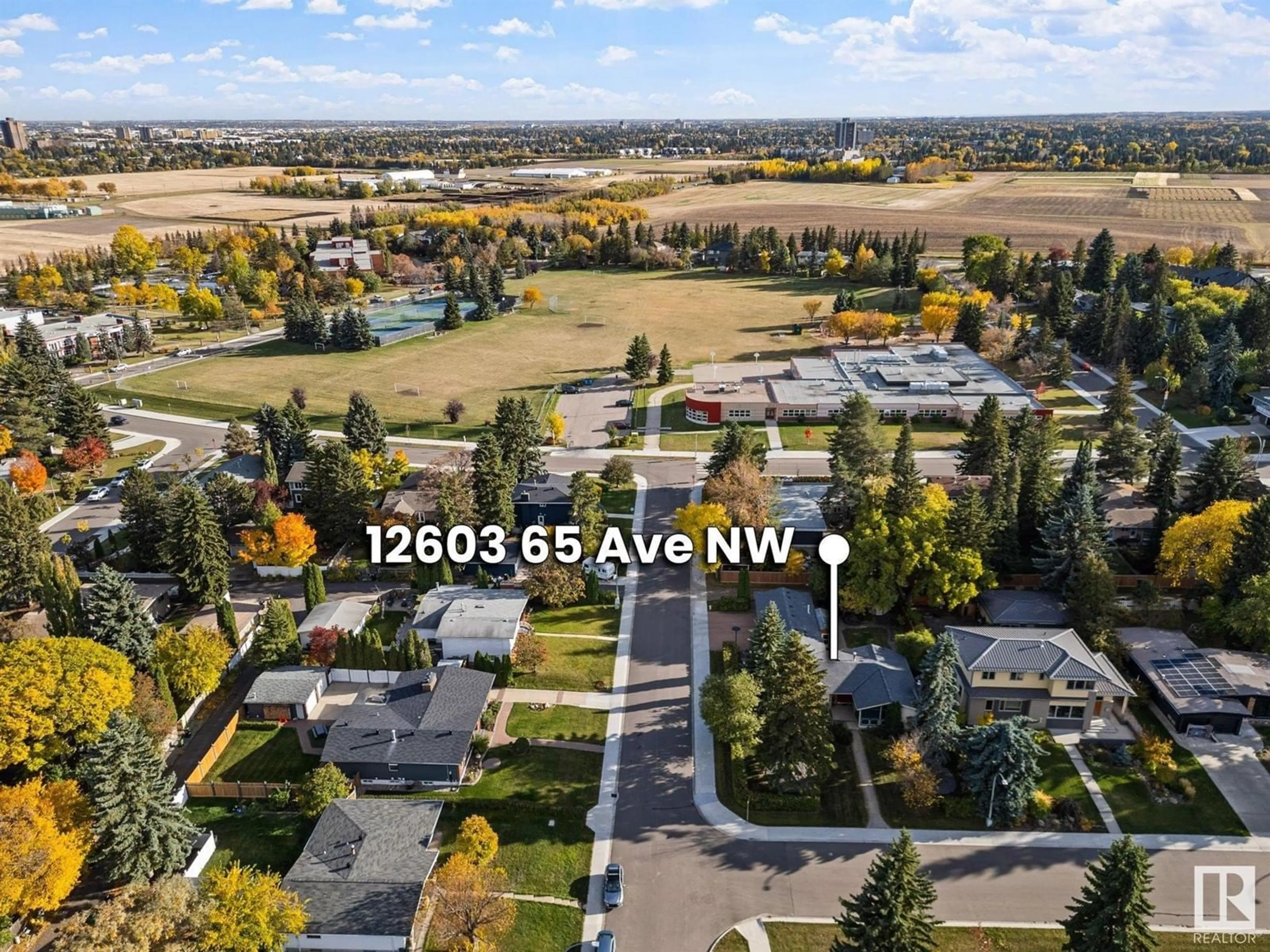 A pic from exterior of the house or condo, the street view for 12603 65 AV NW, Edmonton Alberta T6H1W7