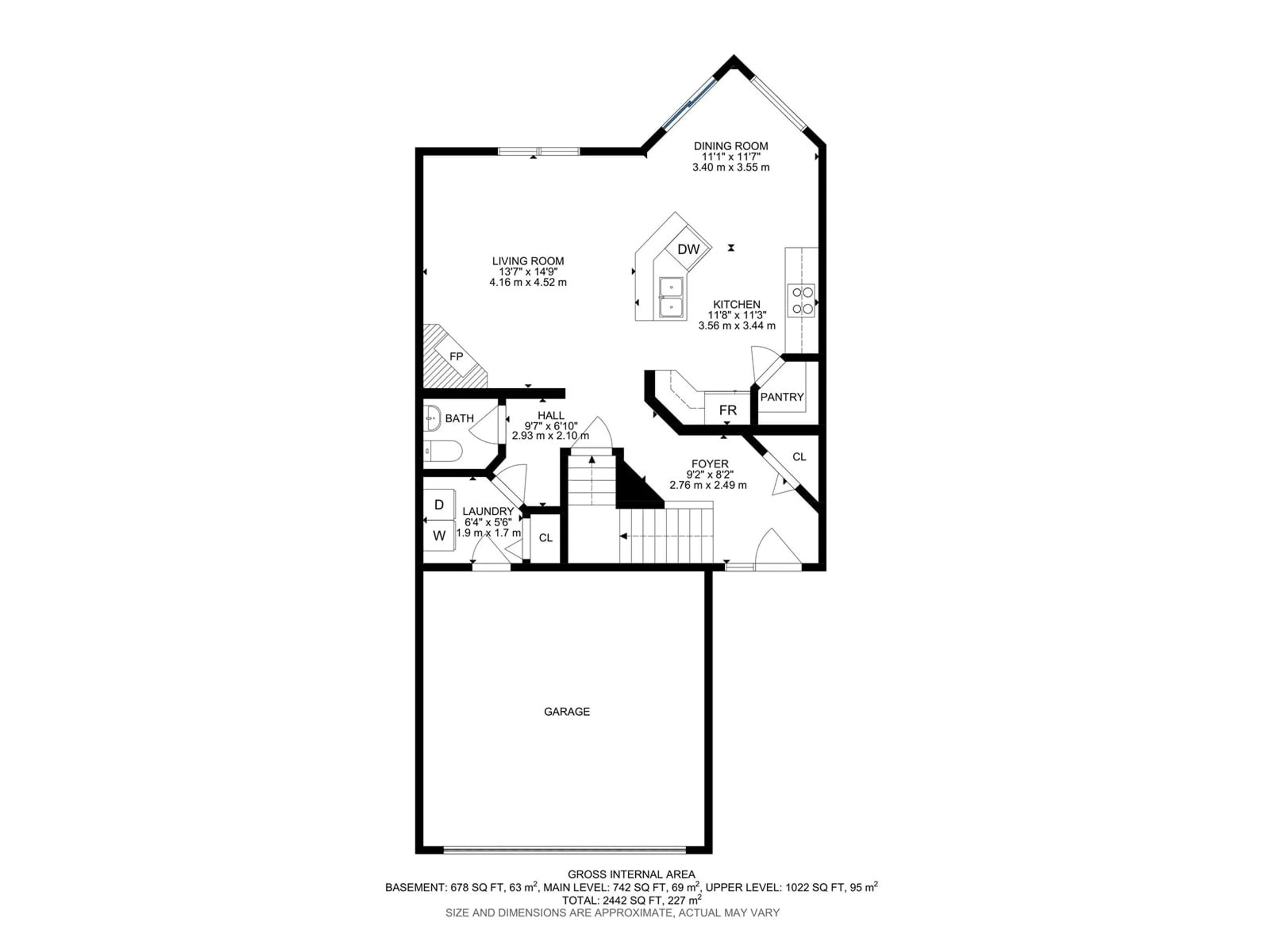 Floor plan for 8107 SHASKE DR NW NW, Edmonton Alberta T6R0B6