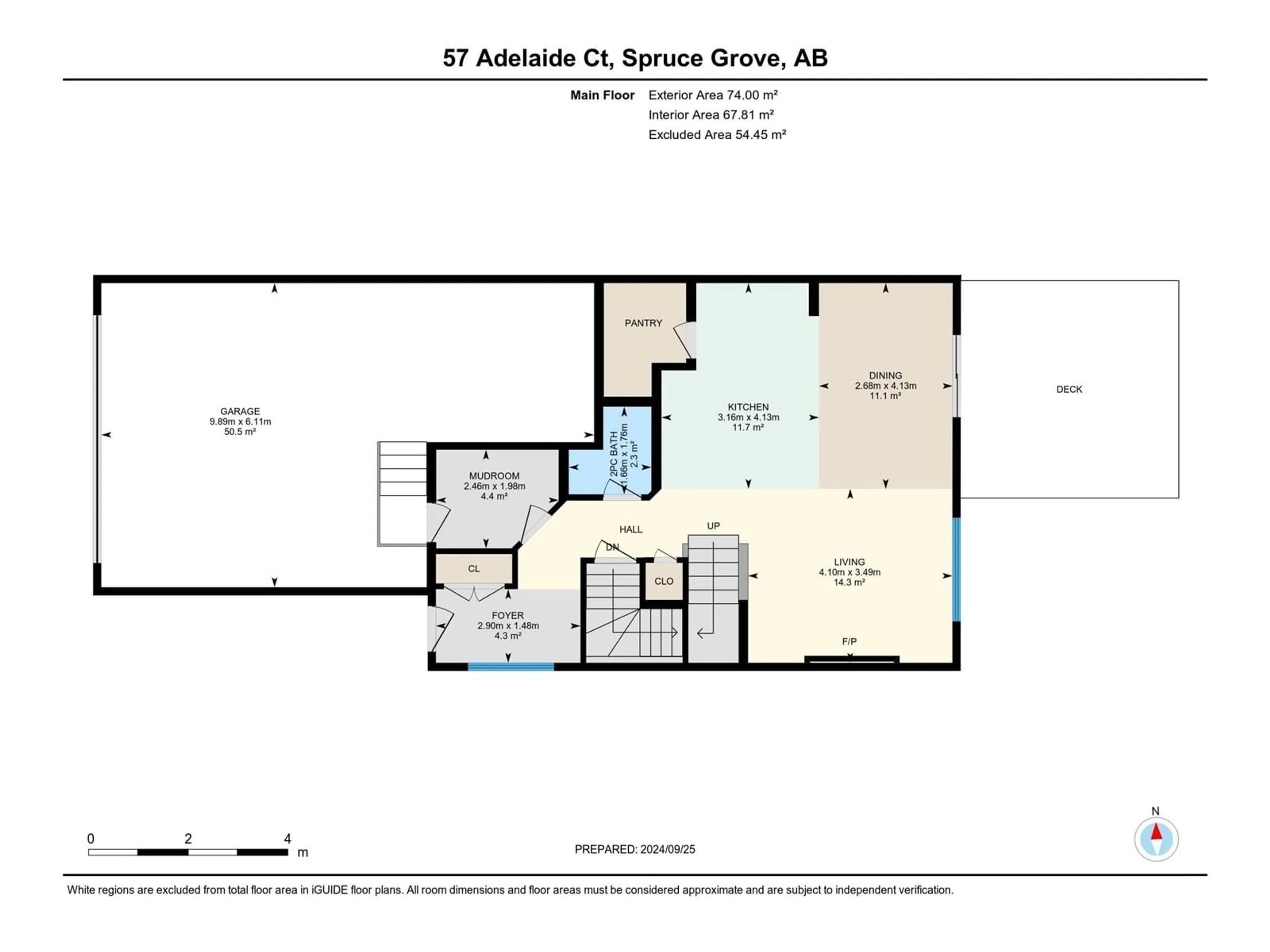 Floor plan for 57 ADELAIDE CO, Spruce Grove Alberta T7X2V4