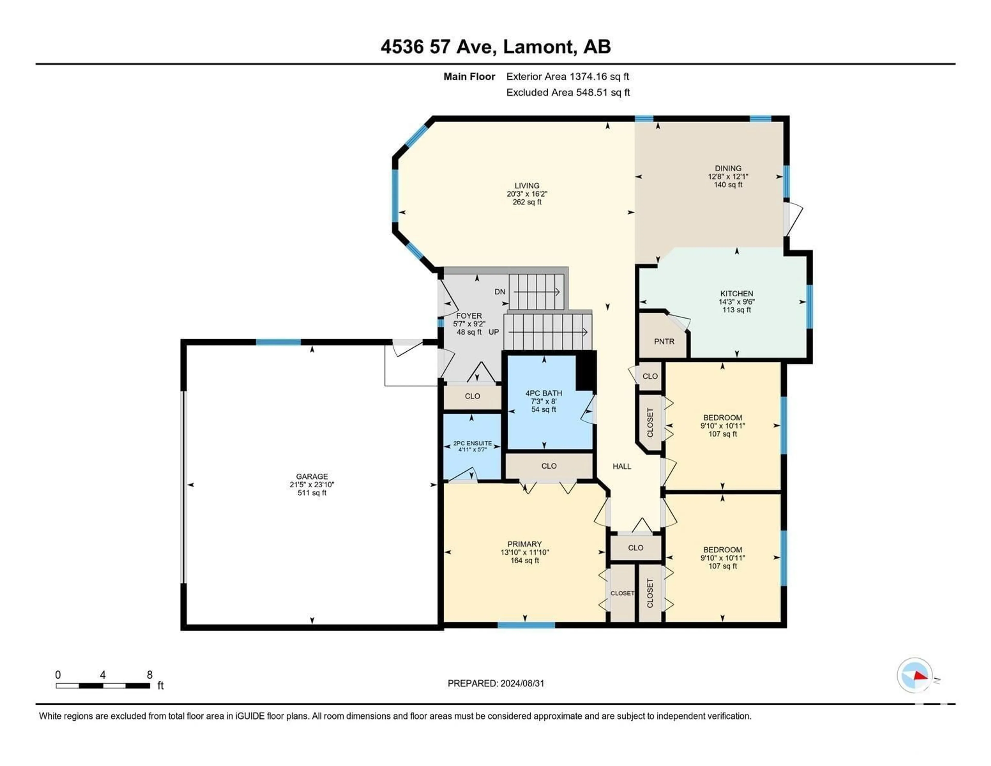 Floor plan for 4536 57 AV, Lamont Alberta T0B2R0