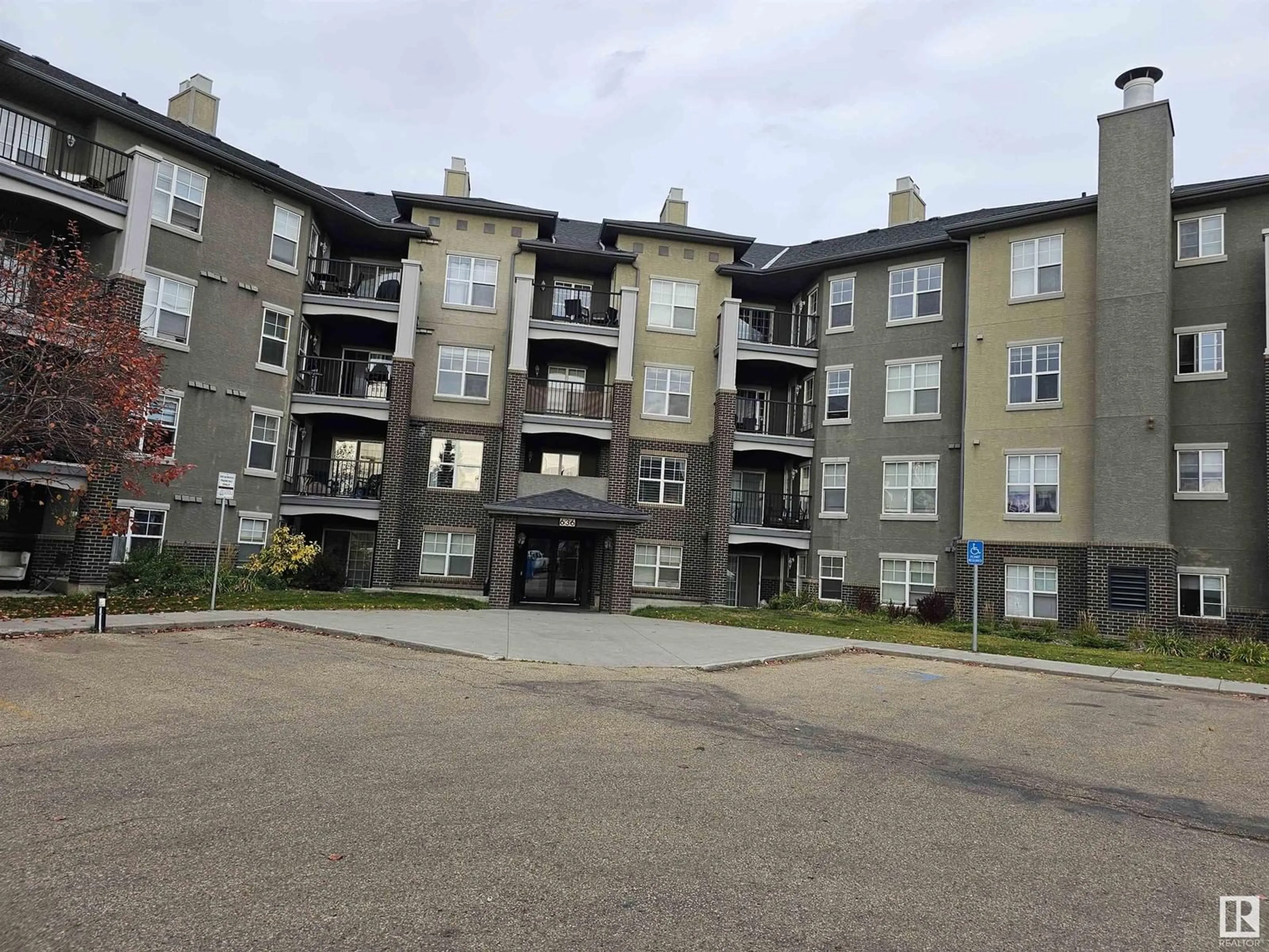 A pic from exterior of the house or condo, the front or back of building for #406 636 MCALLISTER LO SW, Edmonton Alberta T5W1N4