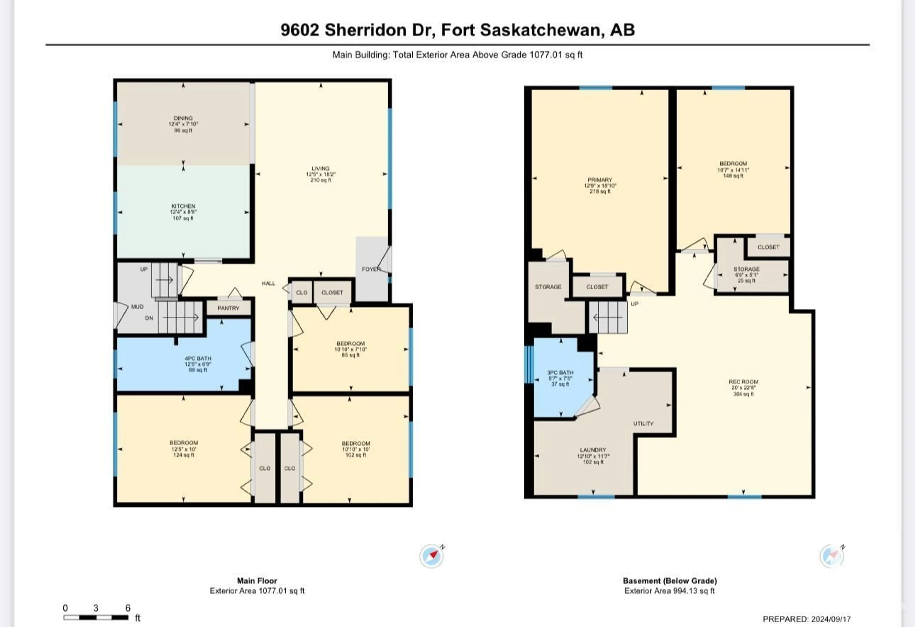 Floor plan for 9602 SHERRIDON DR, Fort Saskatchewan Alberta T8L1W6