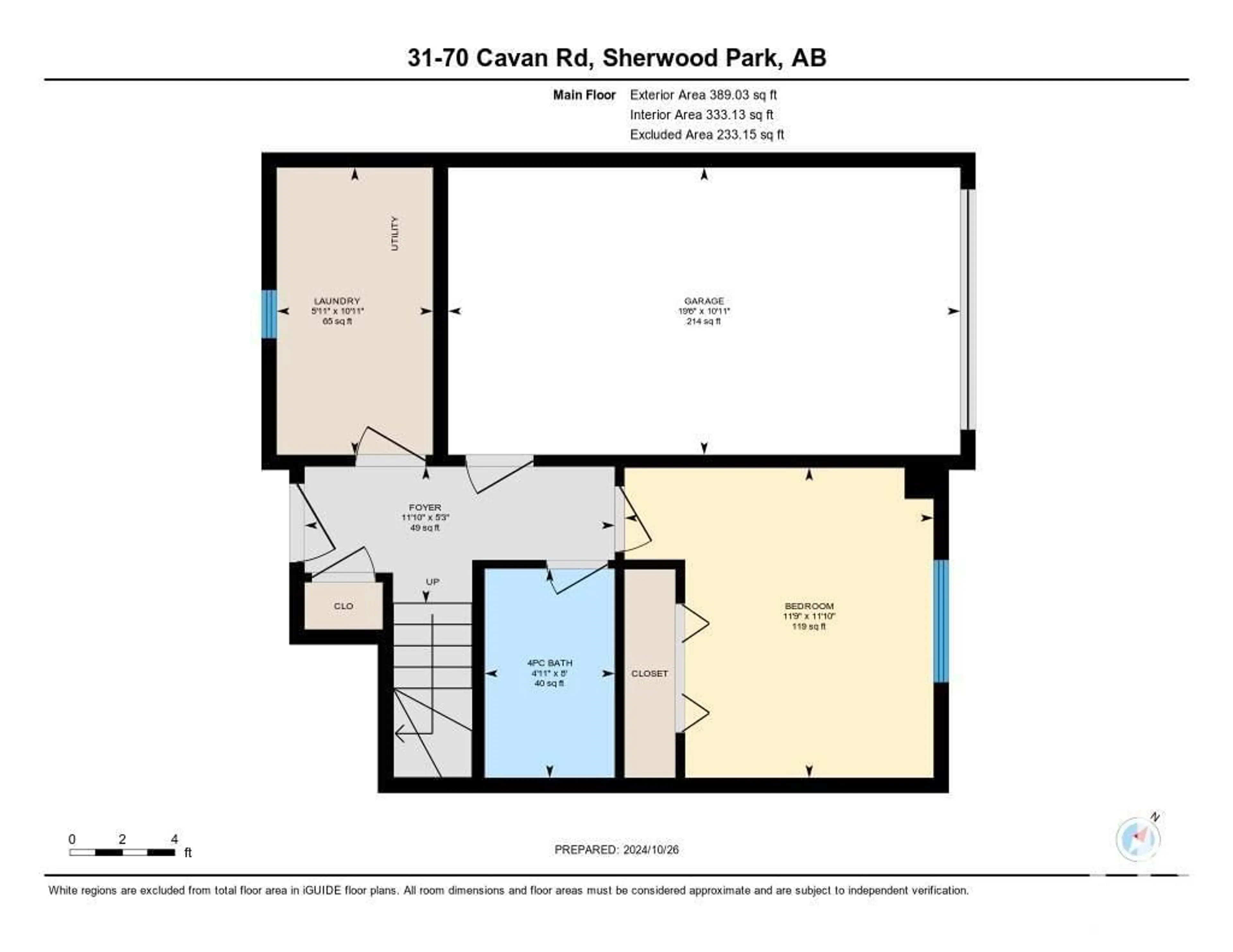 Floor plan for #31 70 CAVAN RD, Sherwood Park Alberta T8H2W9