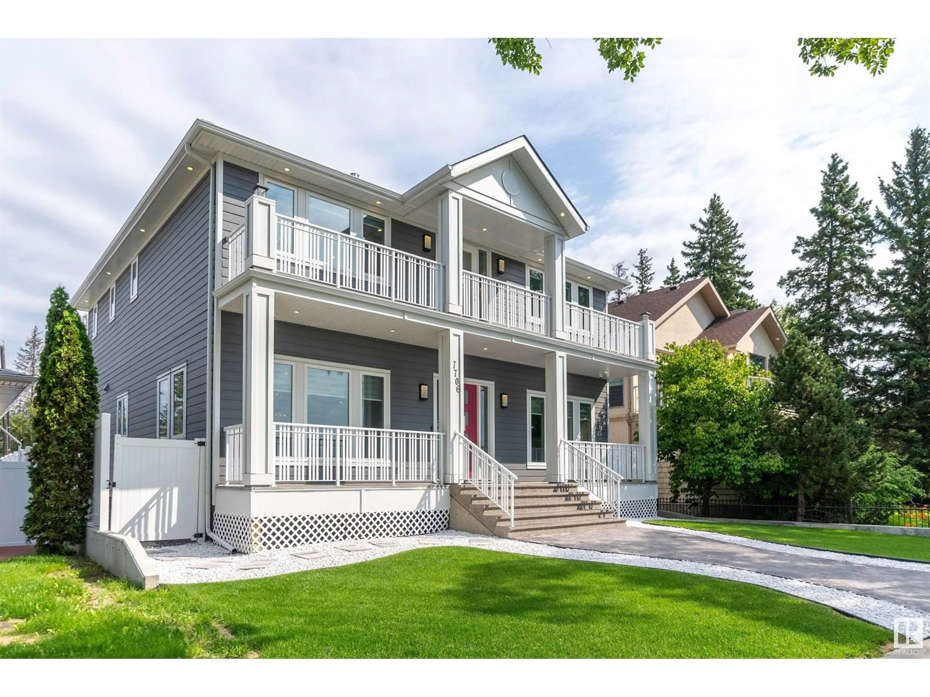 Frontside or backside of a home, the fenced backyard for 7706 JASPER AV NW, Edmonton Alberta T5H3R8