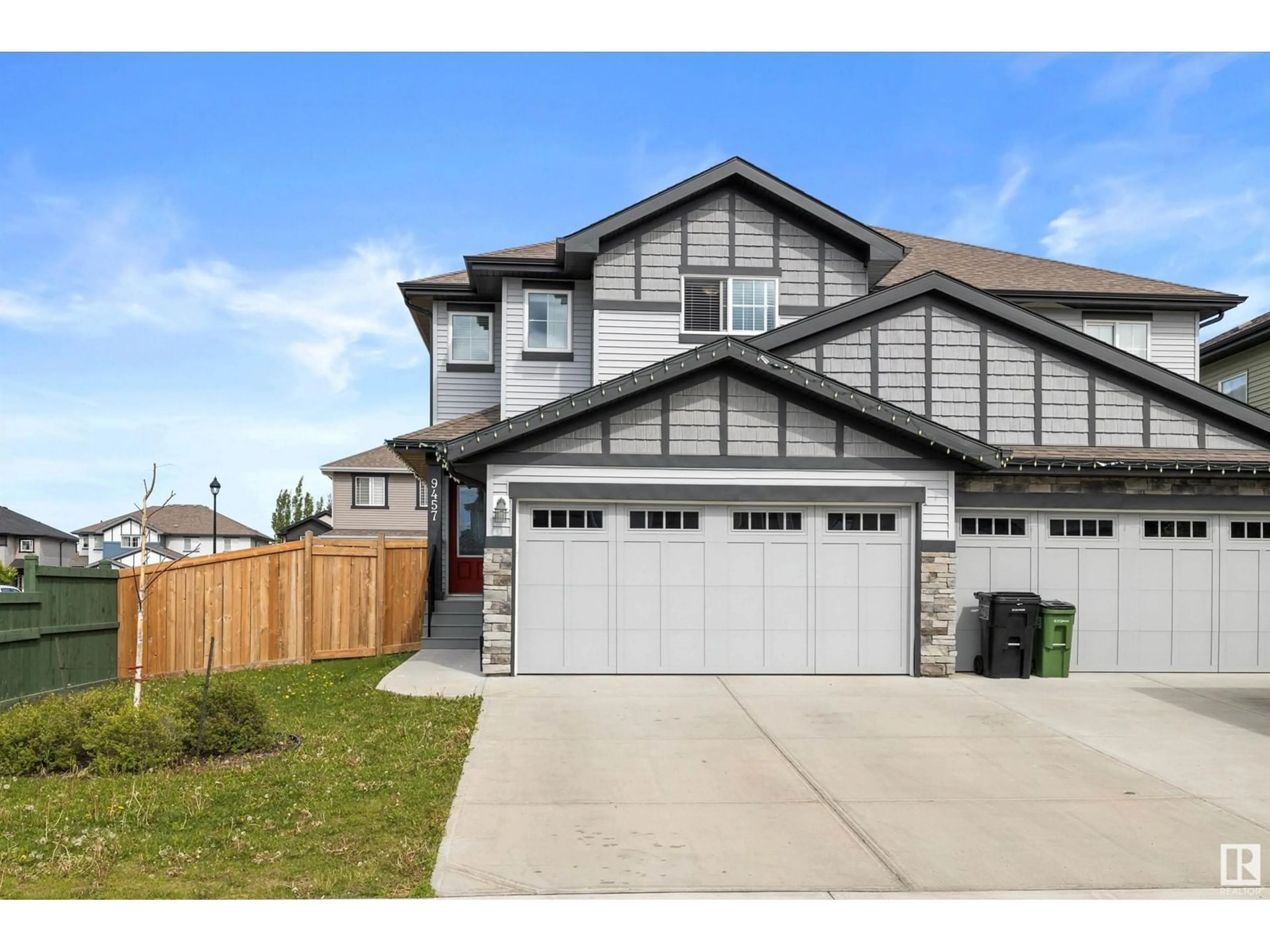 Frontside or backside of a home, the fenced backyard for 9457 209A ST NW, Edmonton Alberta T5T7J6