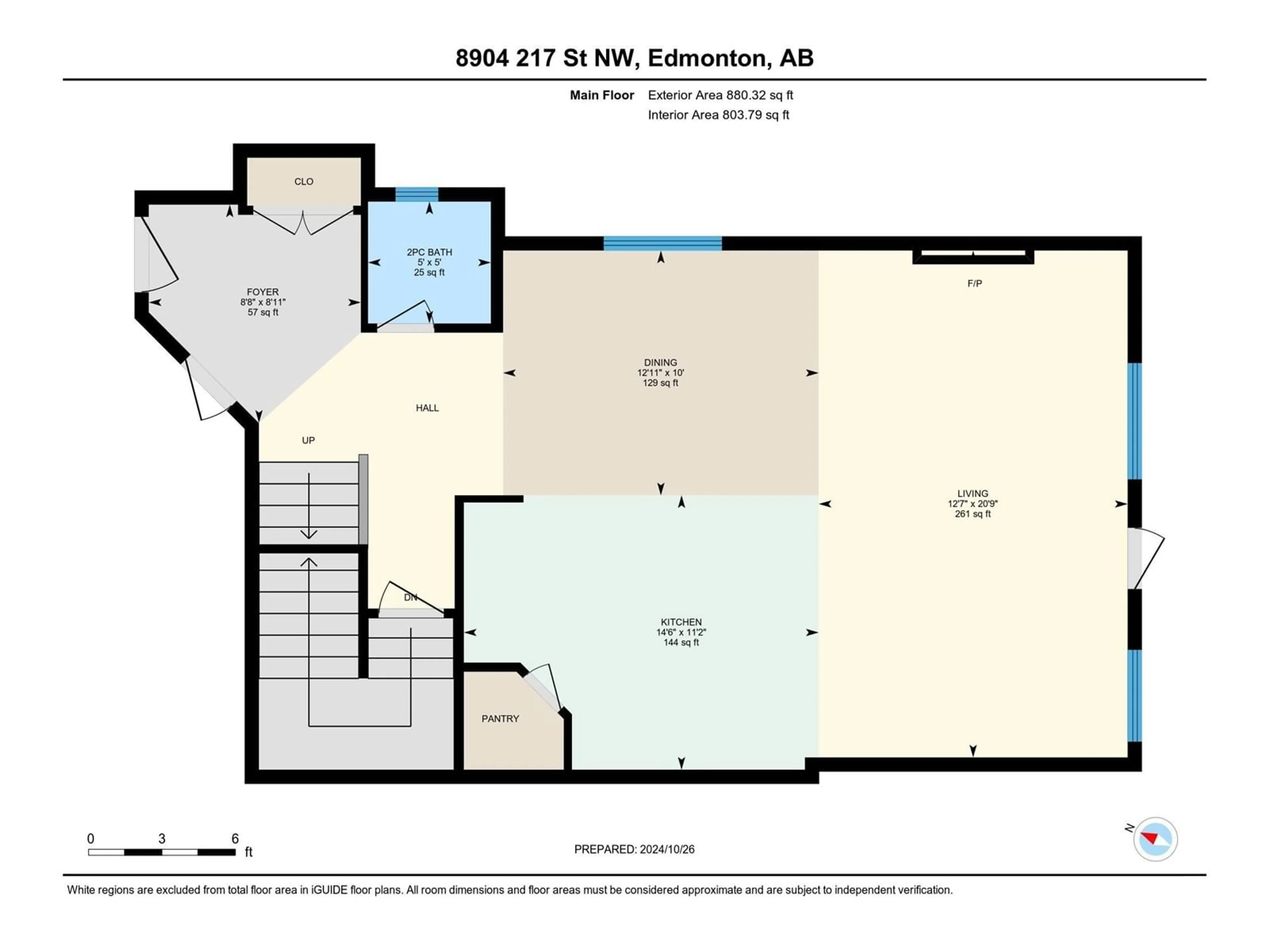 Floor plan for 8904 217 ST NW, Edmonton Alberta T5T7C4