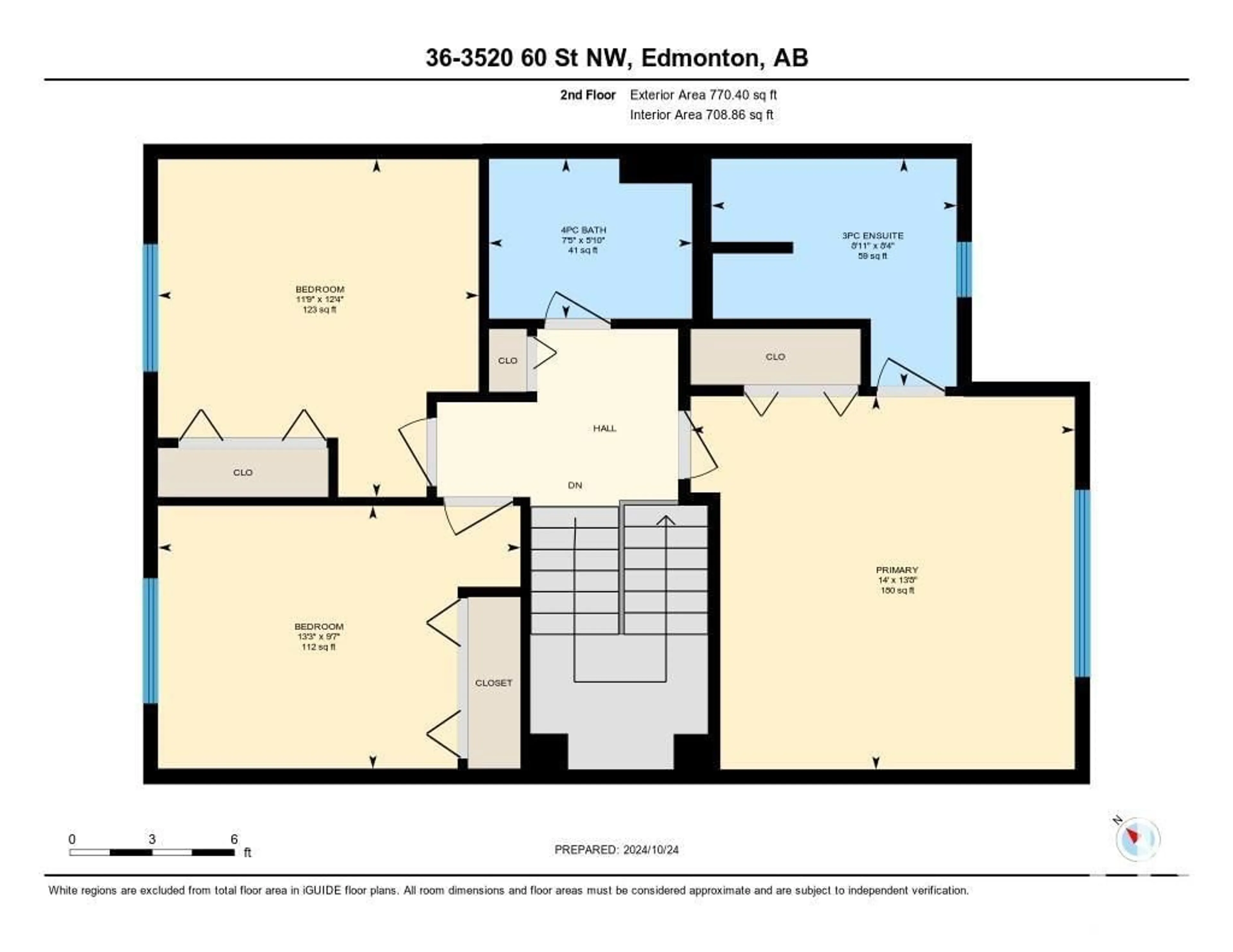 Floor plan for #36 3520 60 ST NW, Edmonton Alberta T6L6H5