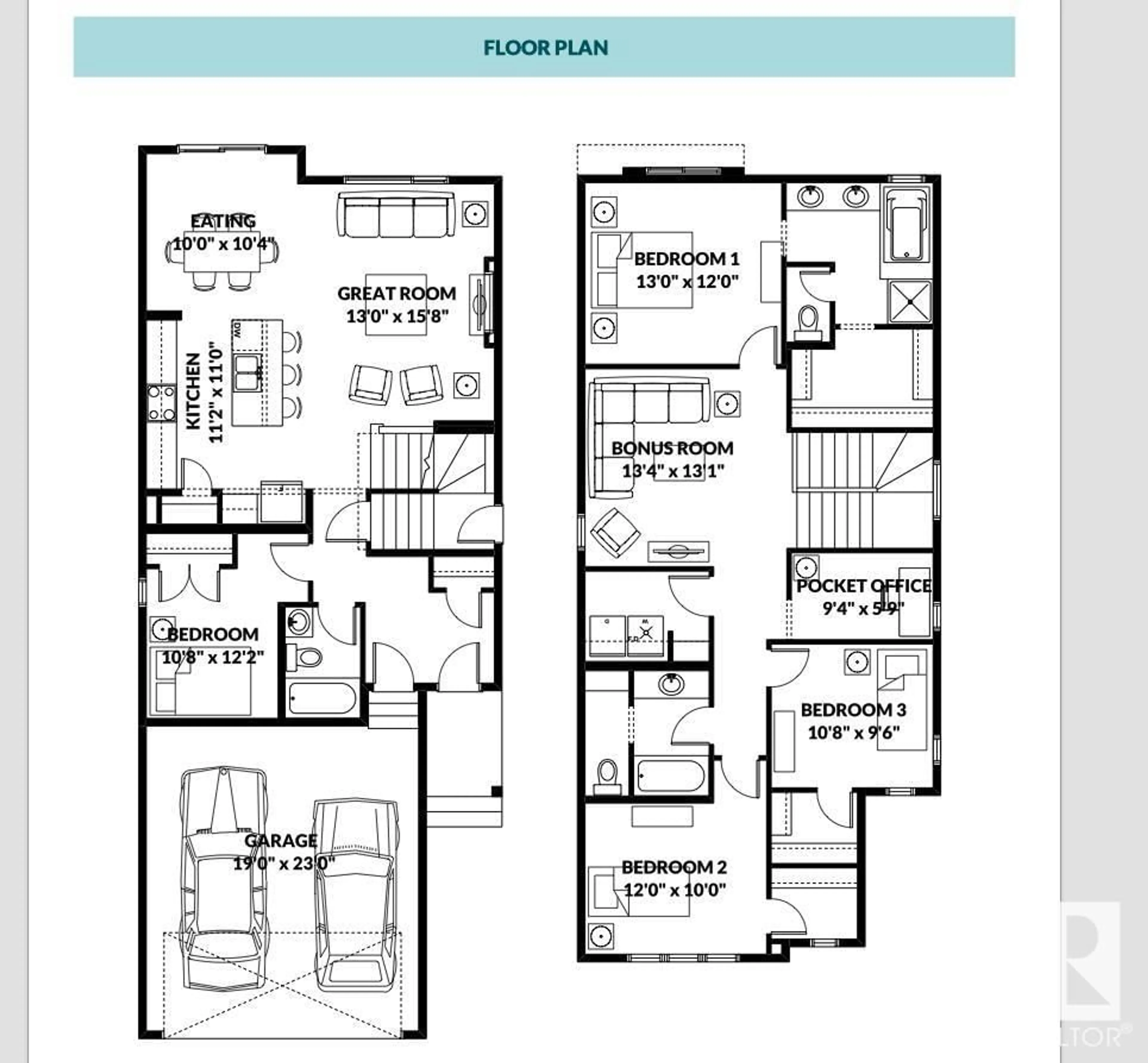 Floor plan for 17431 2 ST NW, Edmonton Alberta T5Y4G6