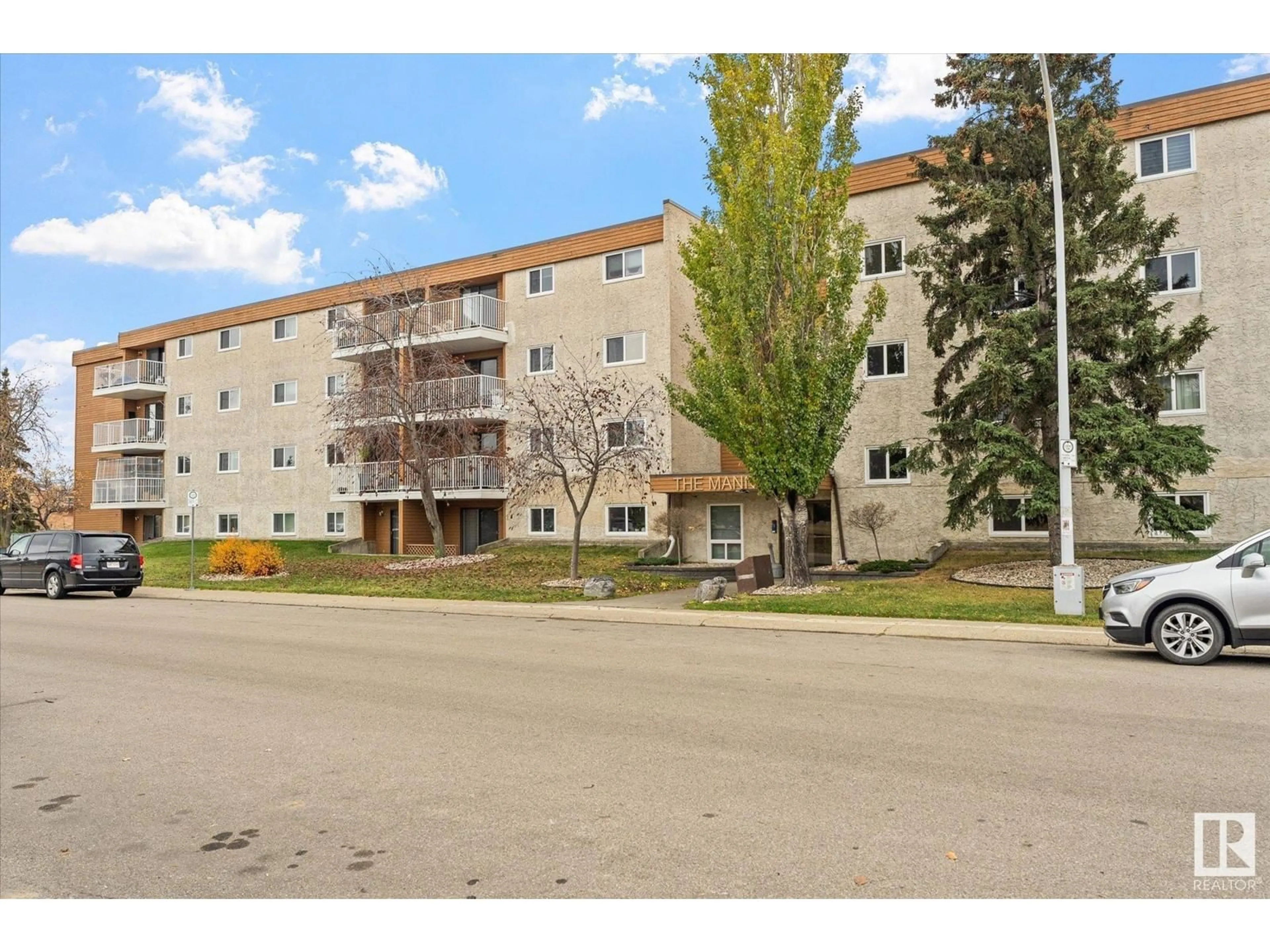 A pic from exterior of the house or condo, the front or back of building for #316 3611 145 AV NW, Edmonton Alberta T5Y2L7