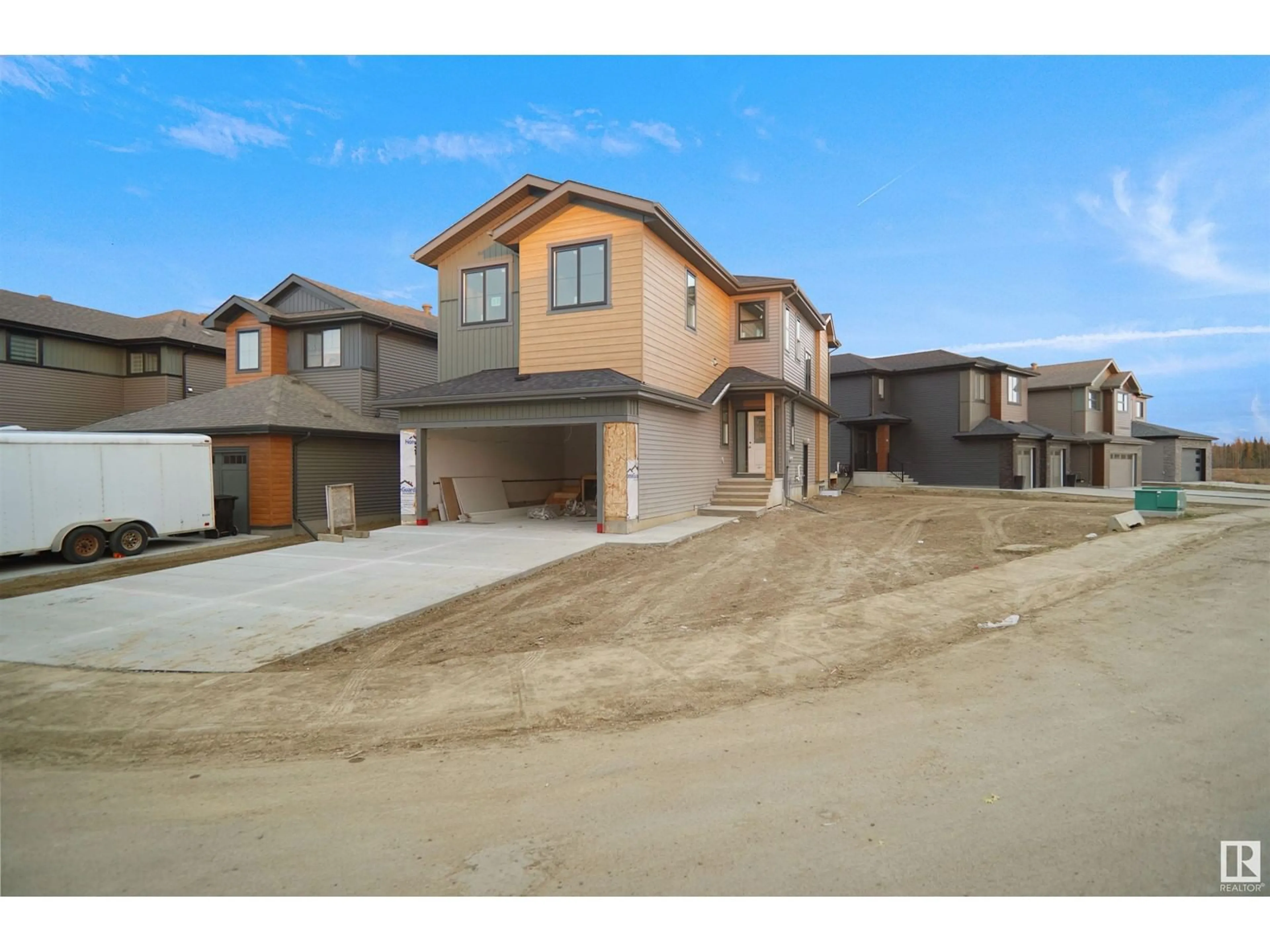 Frontside or backside of a home, the street view for 38 Tilia Place, Spruce Grove Alberta T7X0Z3