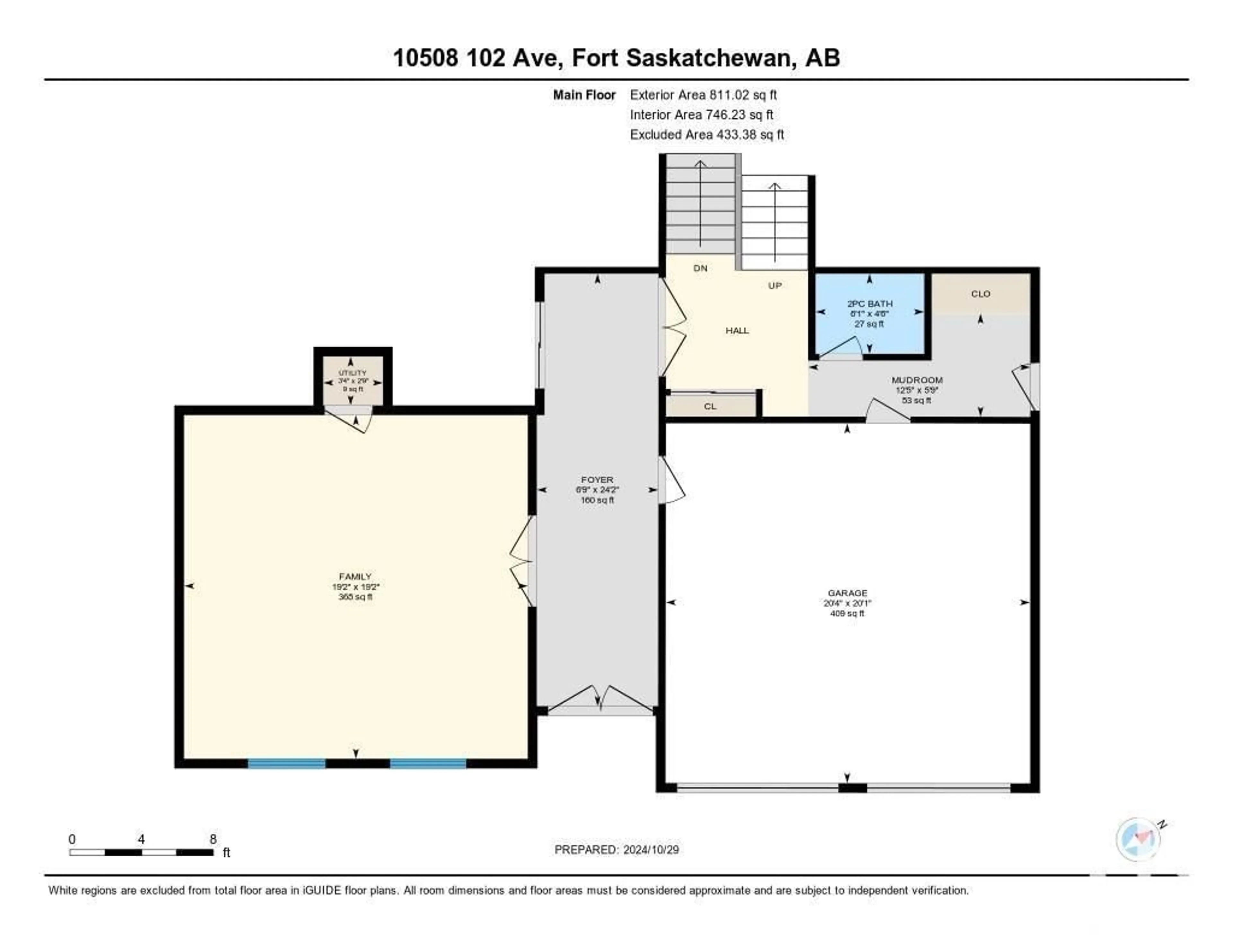 Floor plan for 10508 102 AV, Fort Saskatchewan Alberta T8L2B6